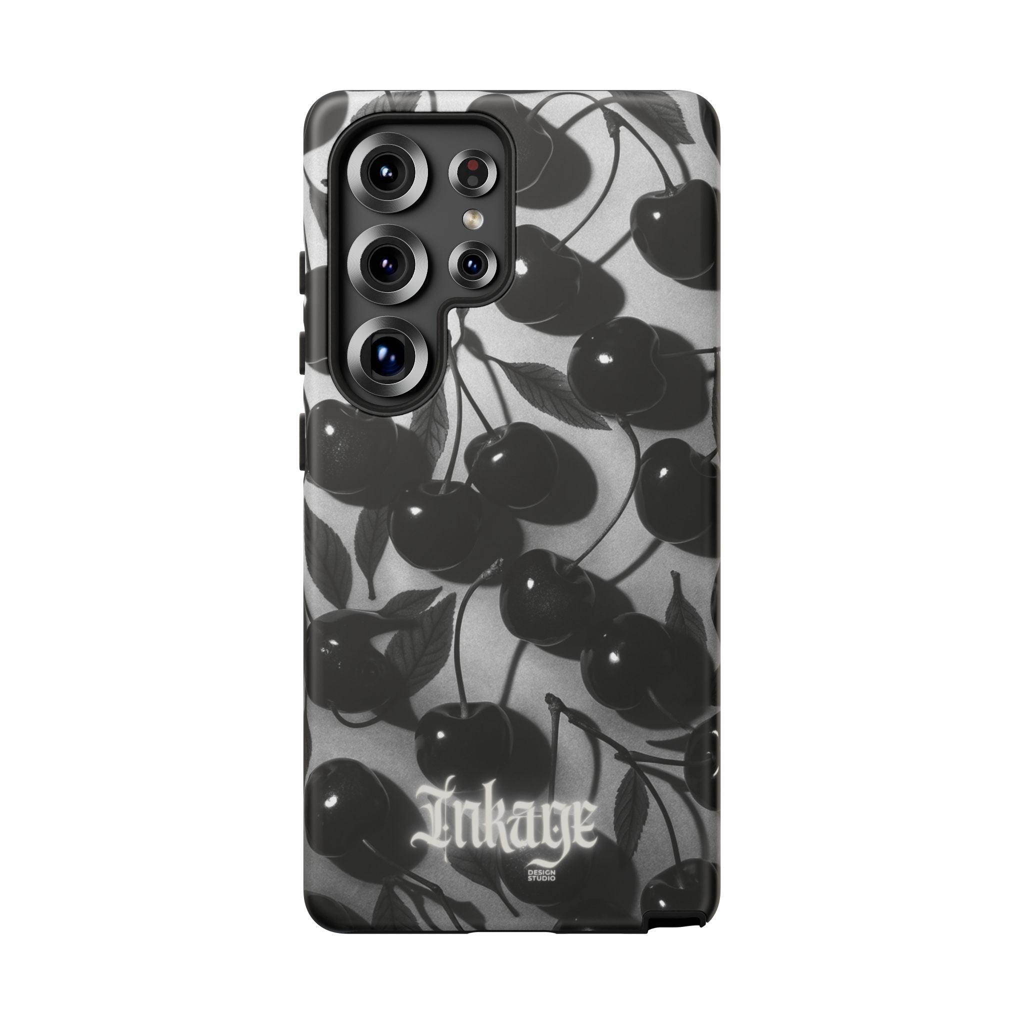 Black Cherry Print Tough Phone Cases (Minimal)