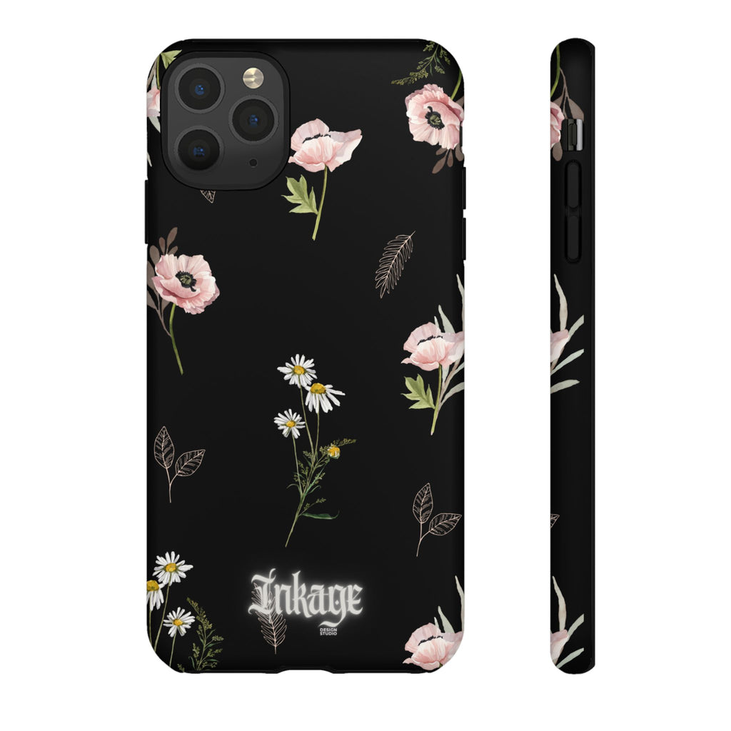 Elegant Black Florals Tough Phone Cases (Minimal)
