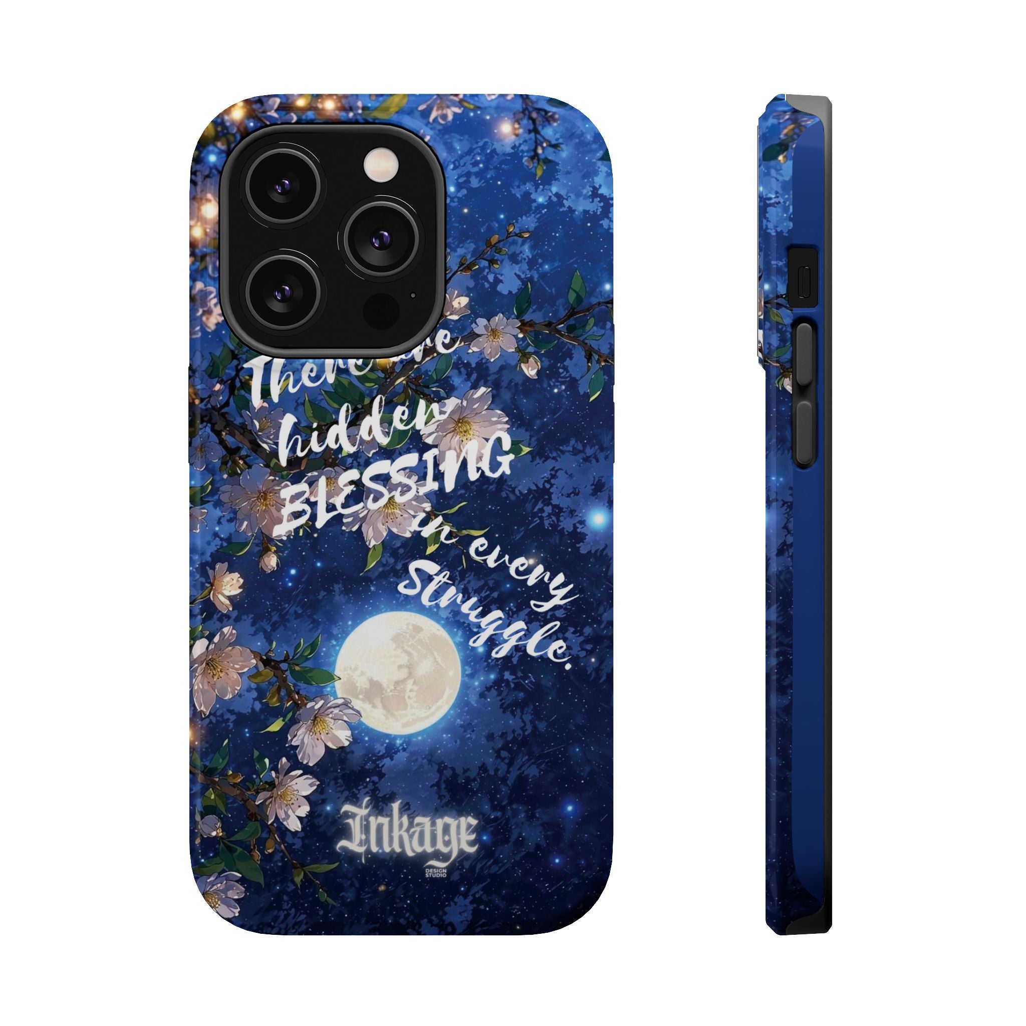 “Moonlit Blessing” Magnetic Phone Cases (Quote)