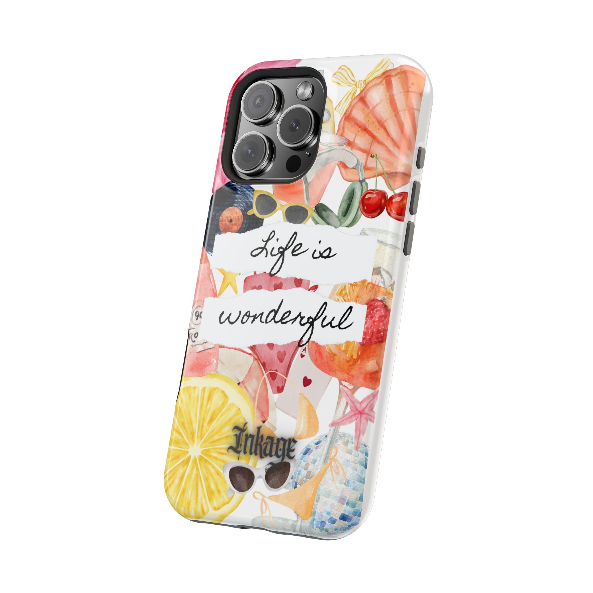 "Life is Wonderful" Quote Magnetic Phone Cases (Quote)