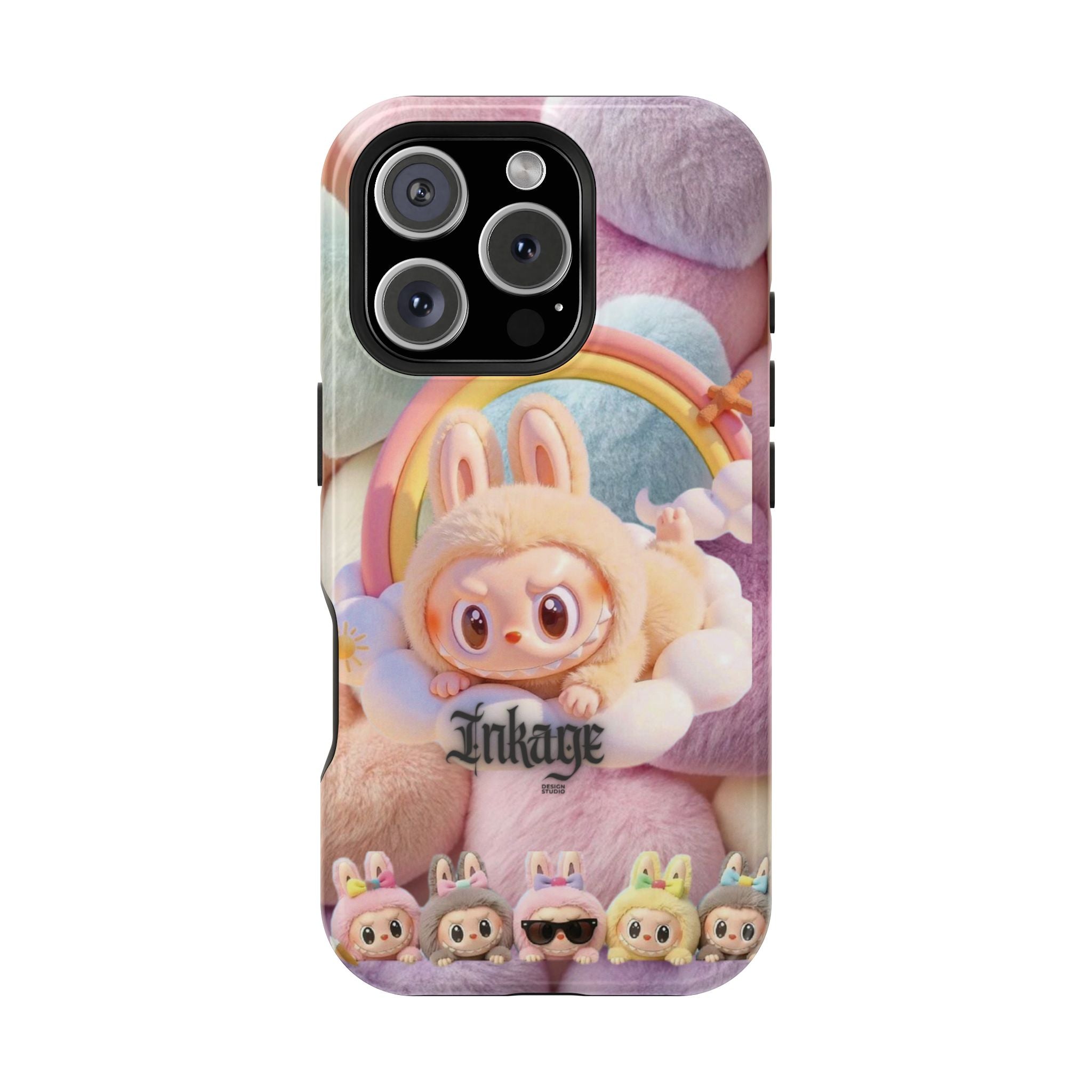 Pastel Rainbow Labubu Magnetic Phone Cases(Animation)