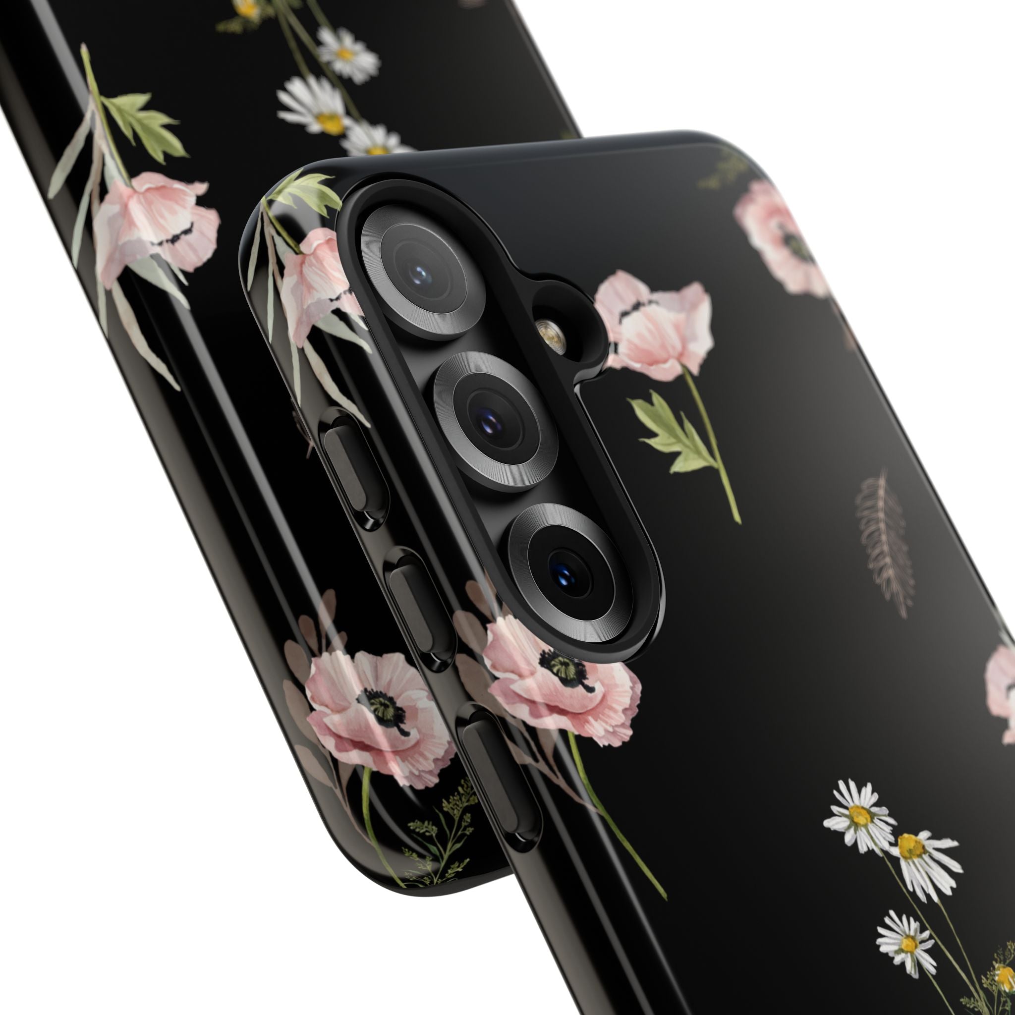 Elegant Black Florals Tough Phone Cases (Minimal)