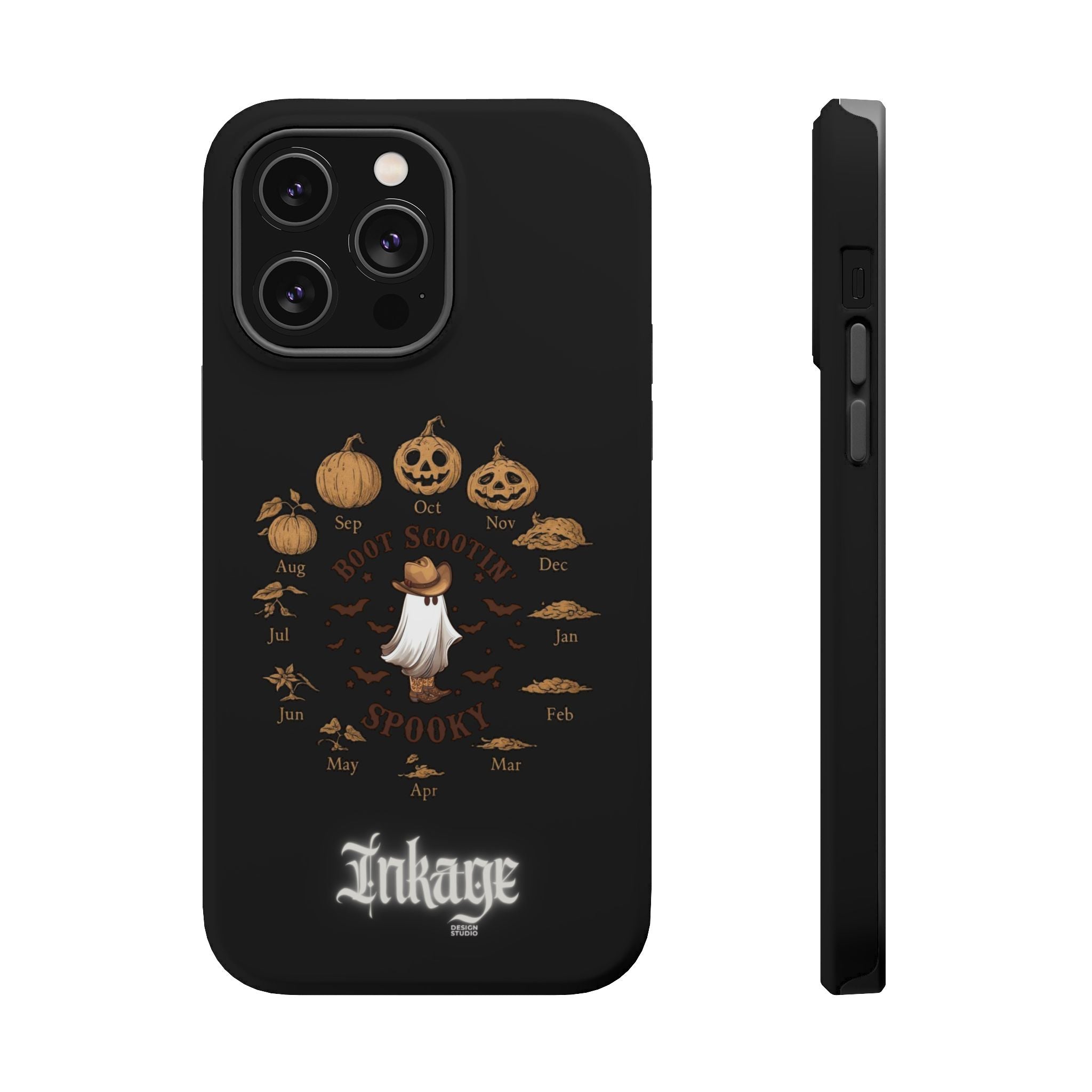 Spooky Boot Halloween Pumpkin Magnetic Phone Case (Season)