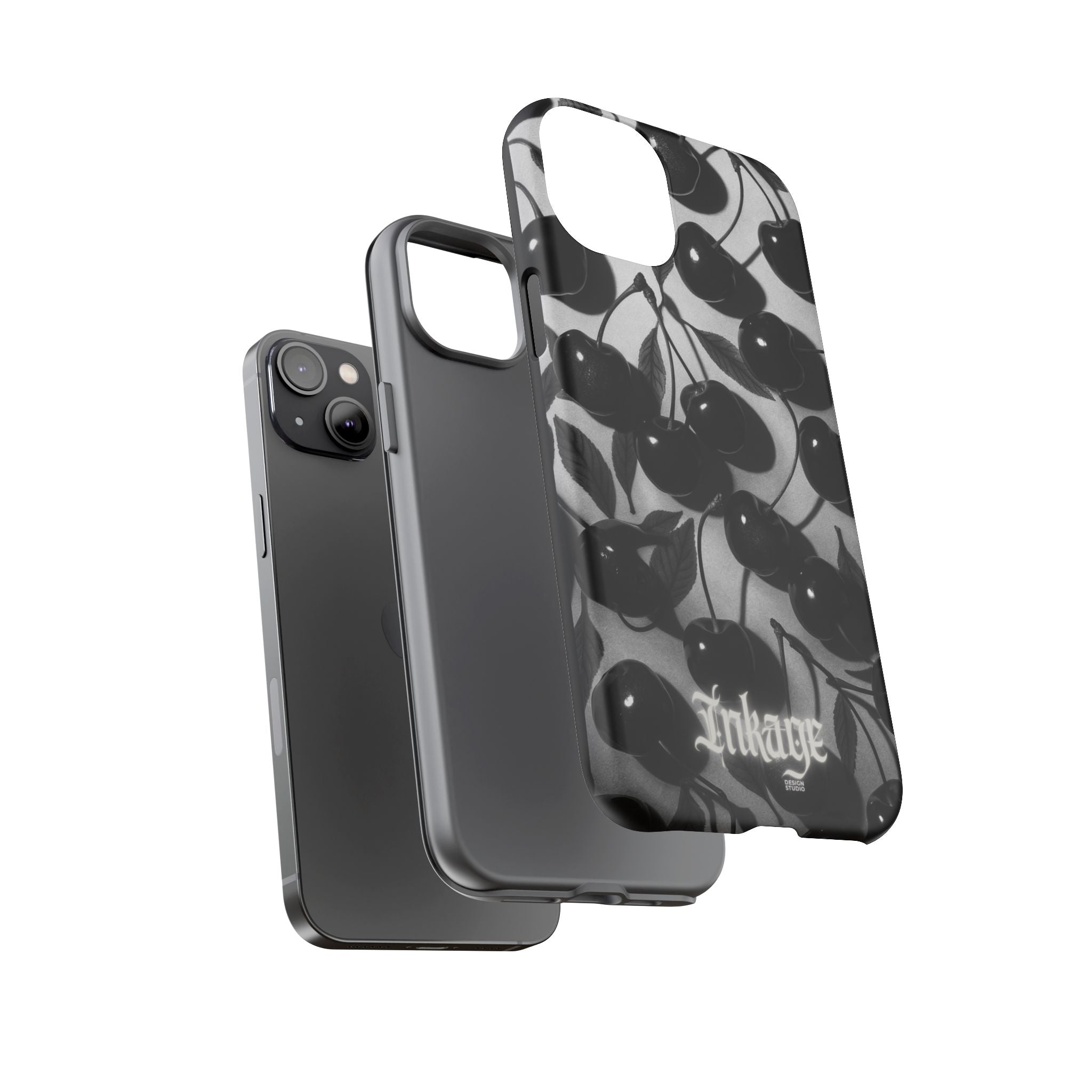 Black Cherry Print Tough Phone Cases (Minimal)