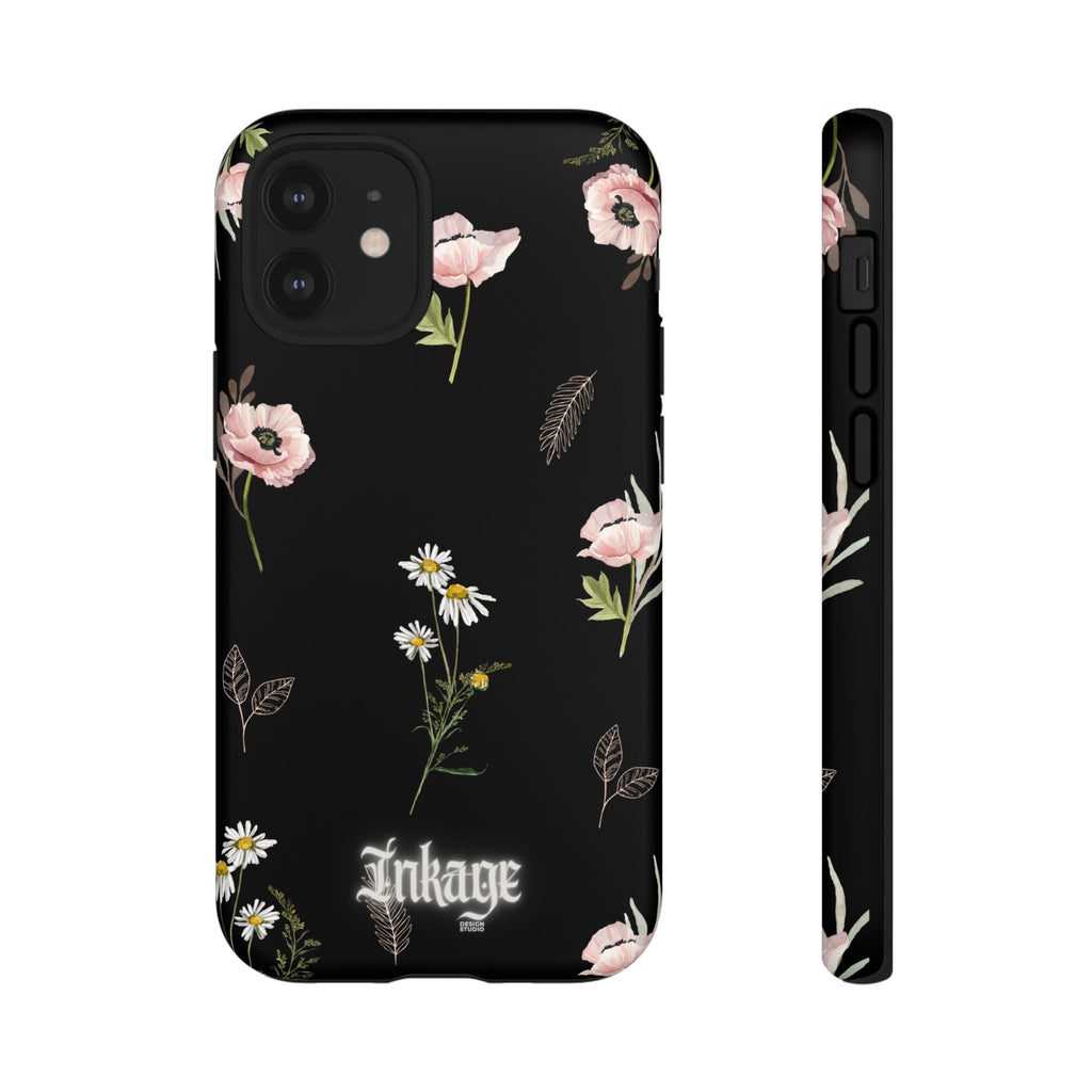 Elegant Black Florals Tough Phone Cases (Minimal)