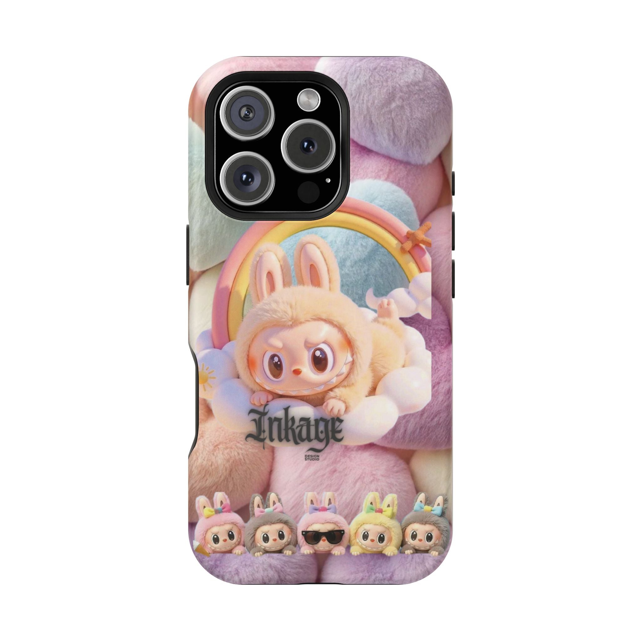 Pastel Rainbow Labubu Magnetic Phone Cases (Animation)