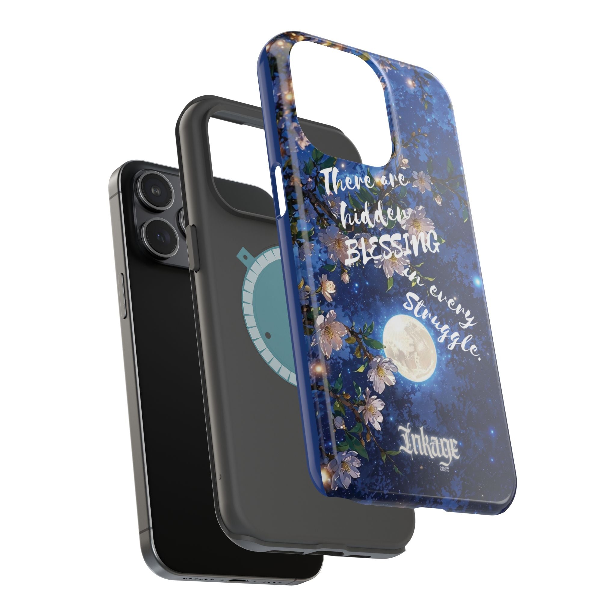 “Moonlit Blessing” Magnetic Phone Cases (Quote)