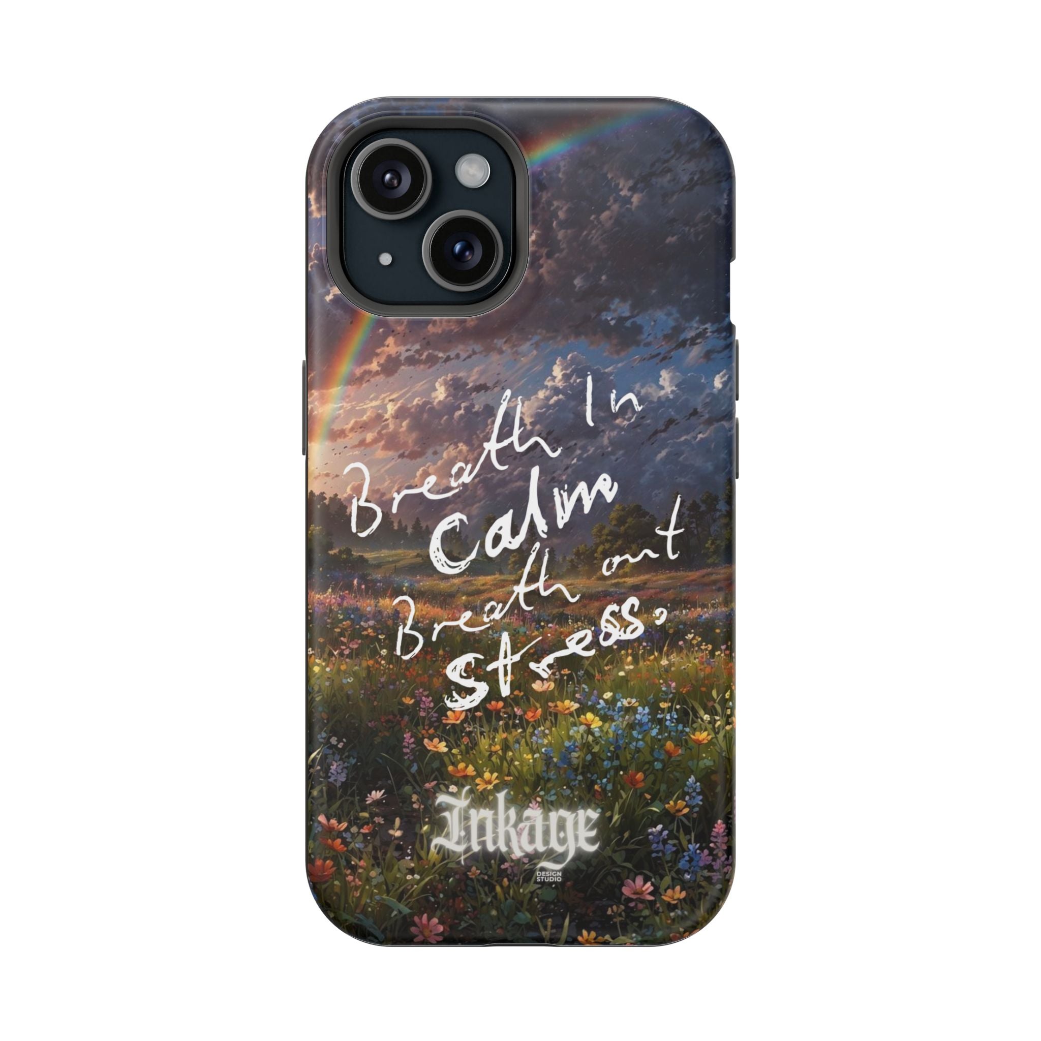 "Breath in Calm Breath out Stress" Magnetic Phone Cases (Quote)