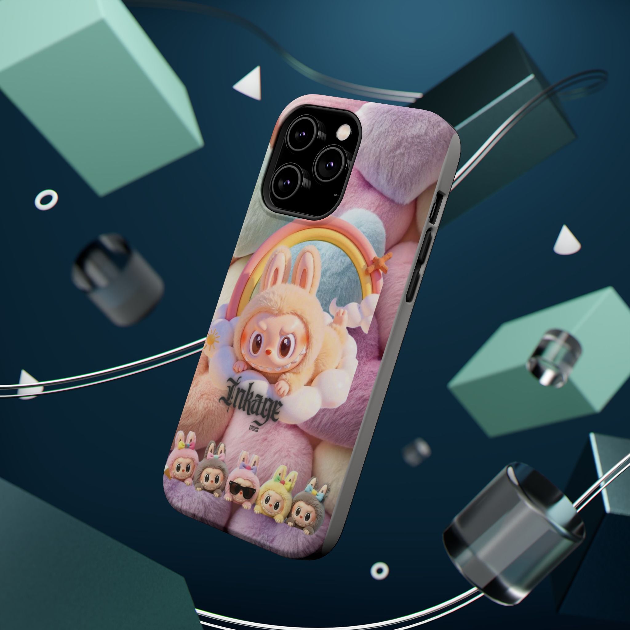 Pastel Rainbow Labubu Magnetic Phone Cases (Animation)