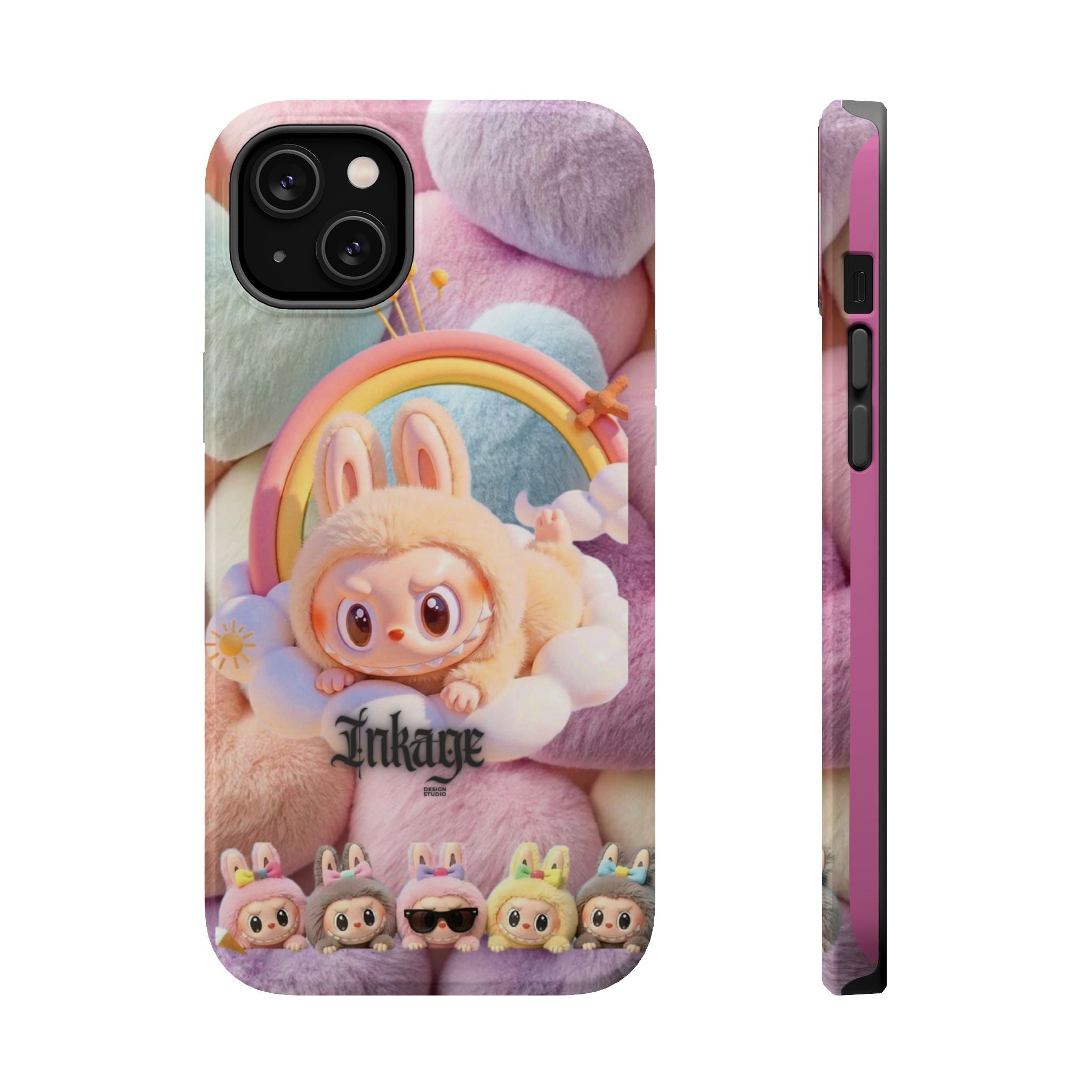 Pastel Rainbow Labubu Magnetic Phone Cases(Animation)