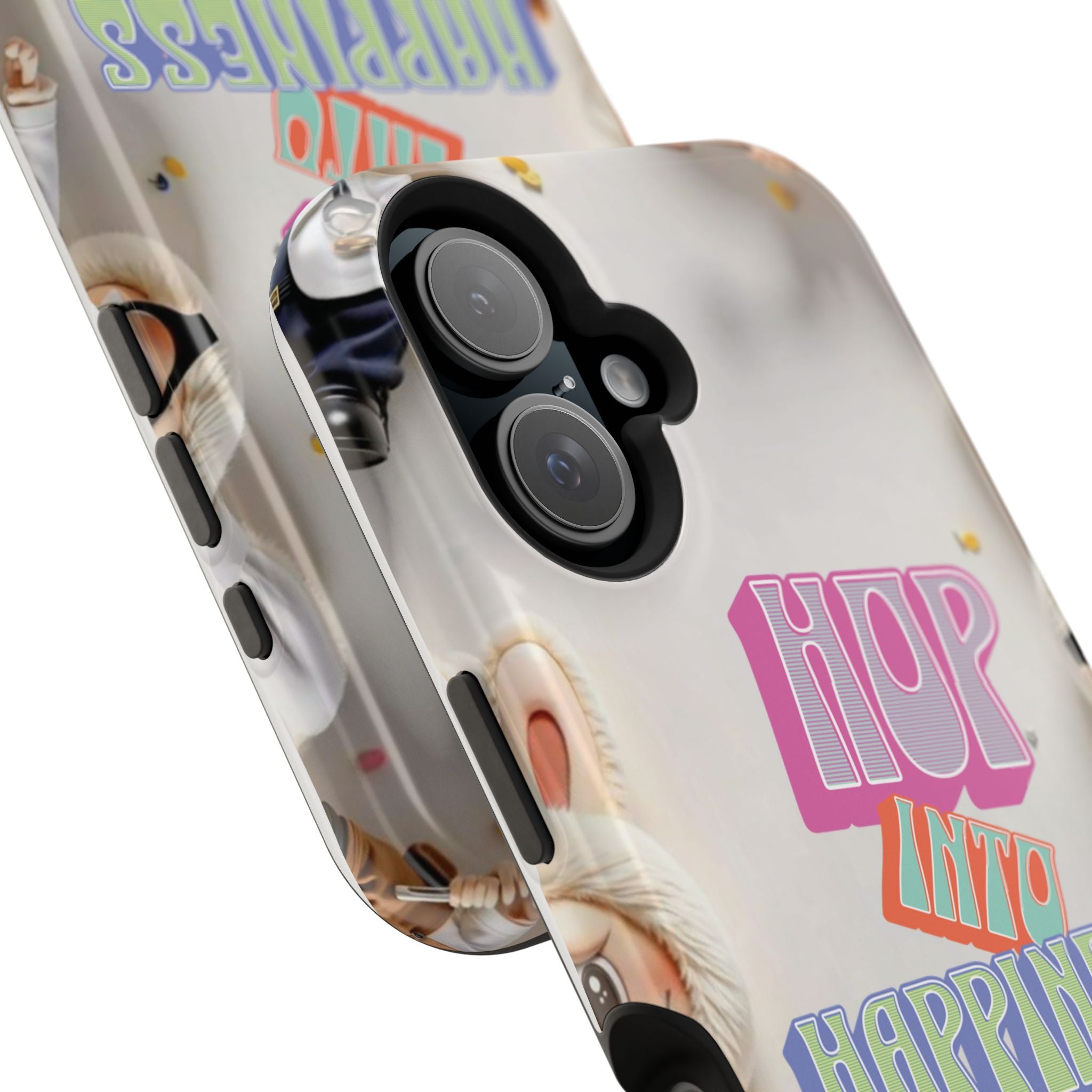 "Hop Into Happiness" Quote Magnetic Phone Case (Animation)