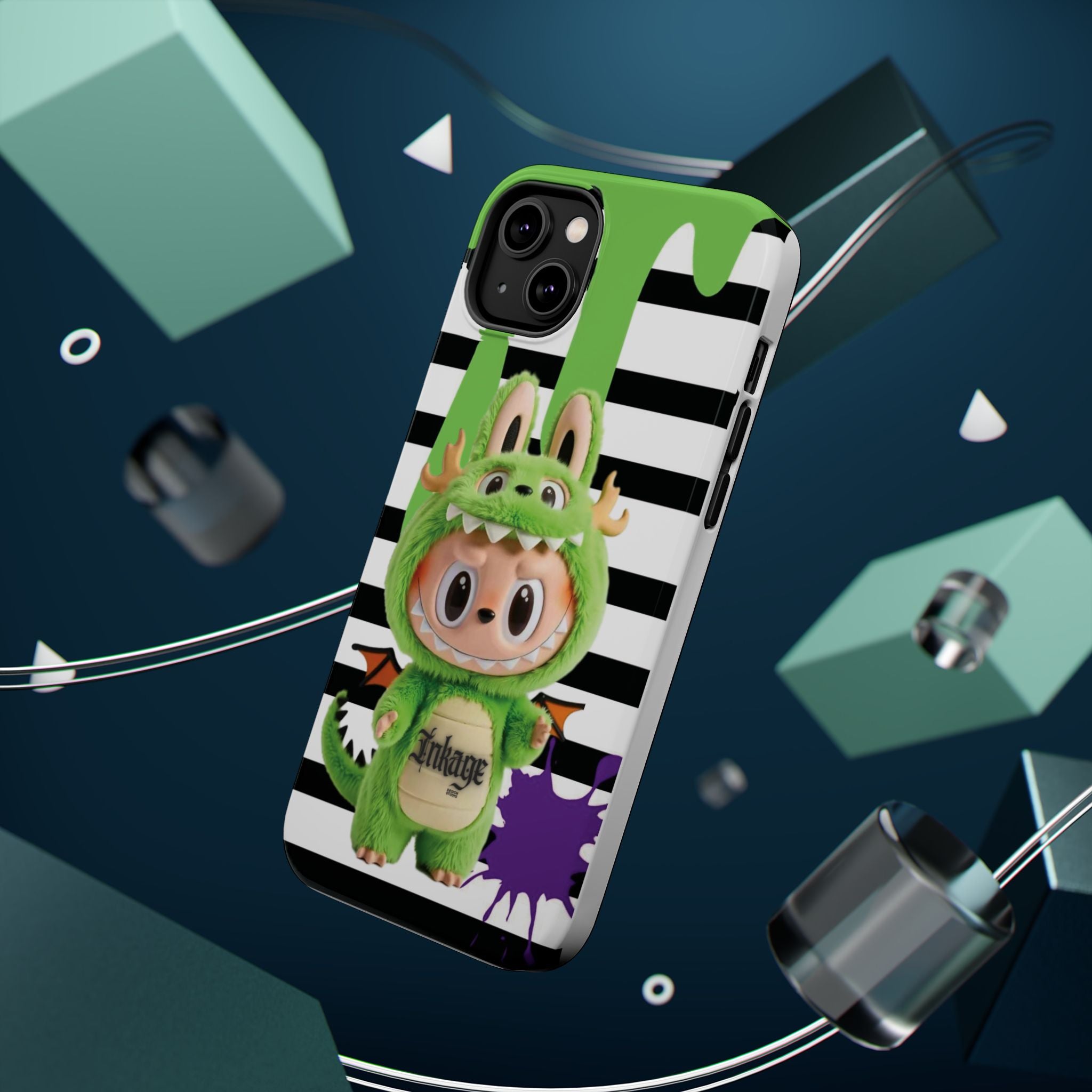 Greenie Labubu Spooky Magnetic Phone Case (Animation)