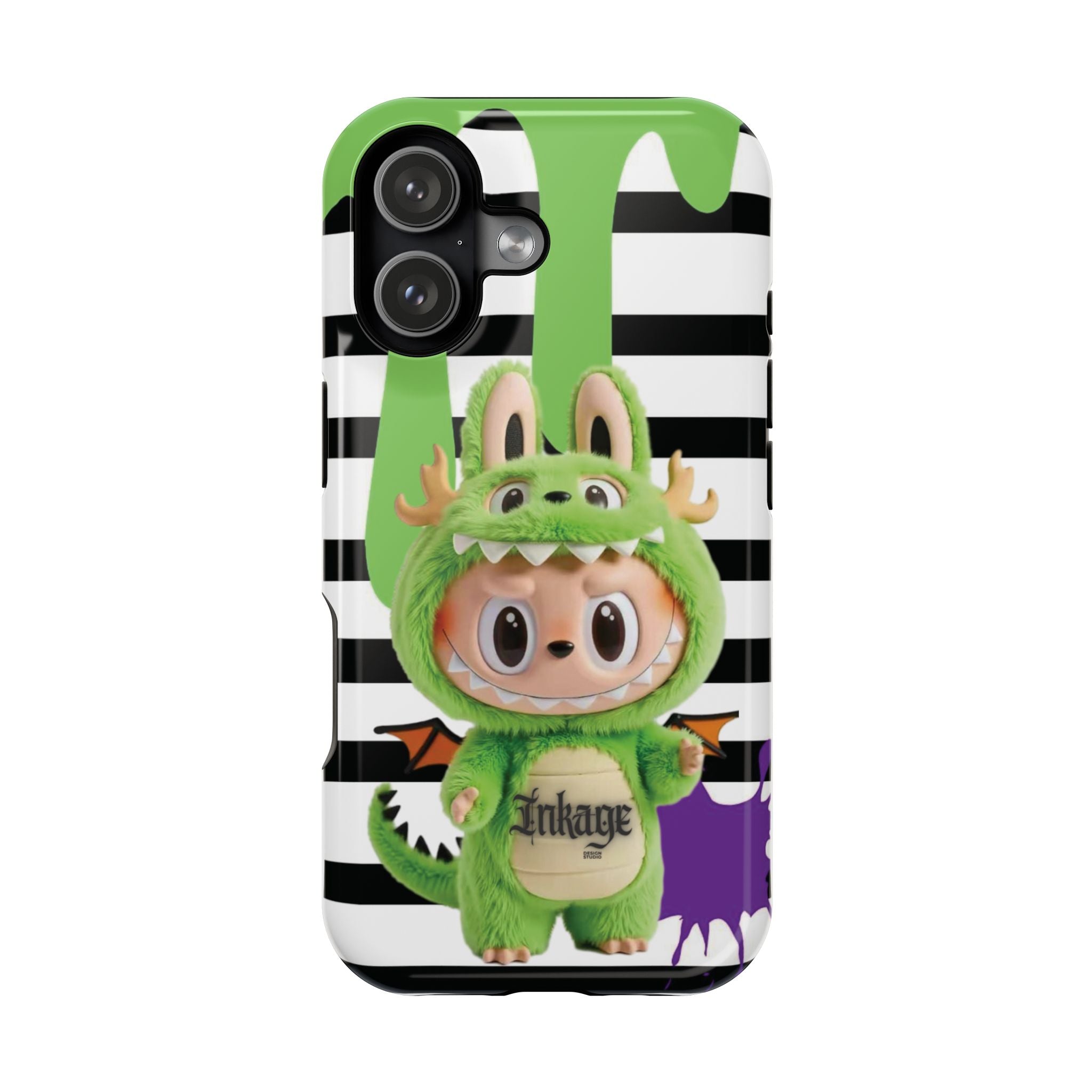 Greenie Labubu Spooky Magnetic Phone Case (Animation)