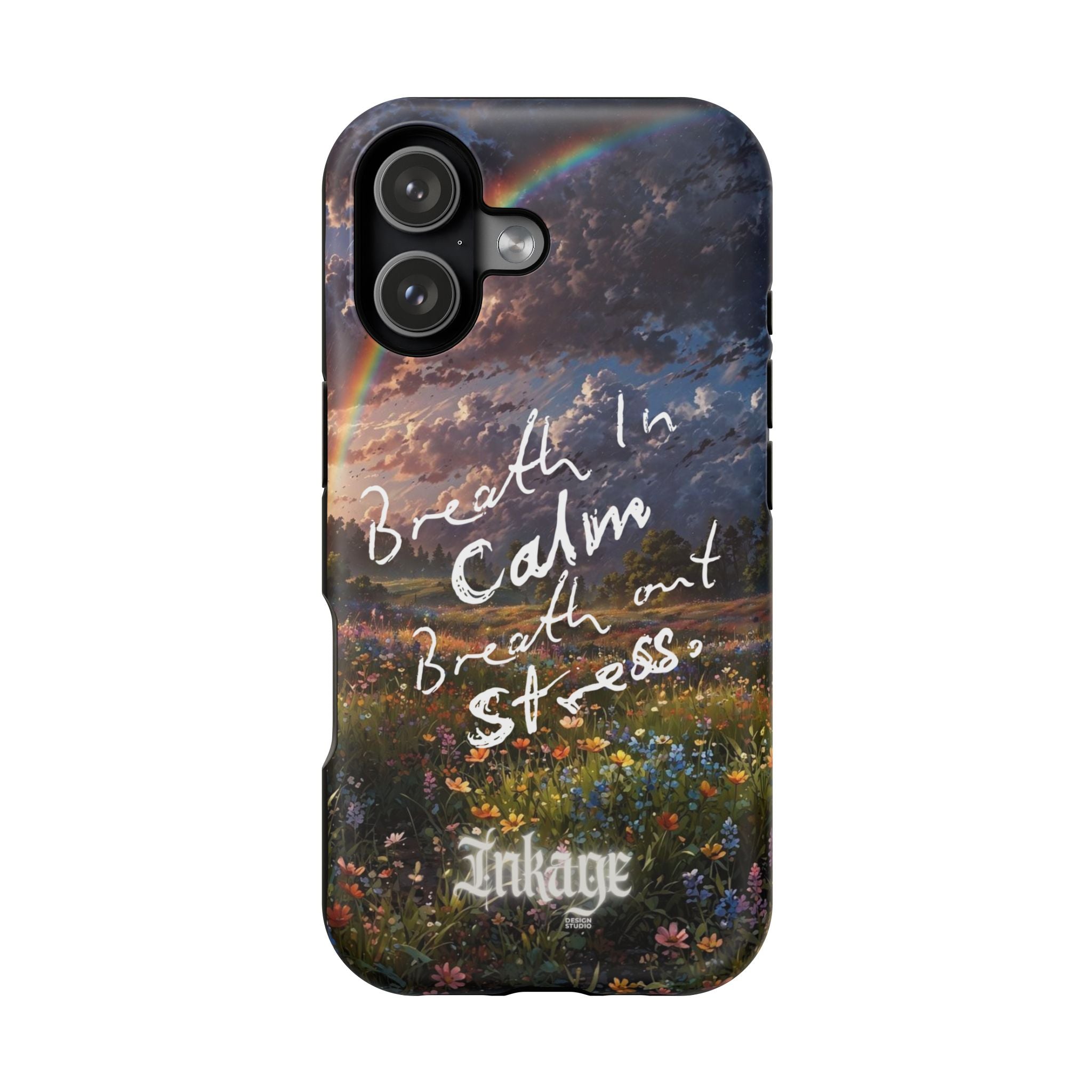 "Breath in Calm Breath out Stress" Magnetic Phone Cases (Quote)