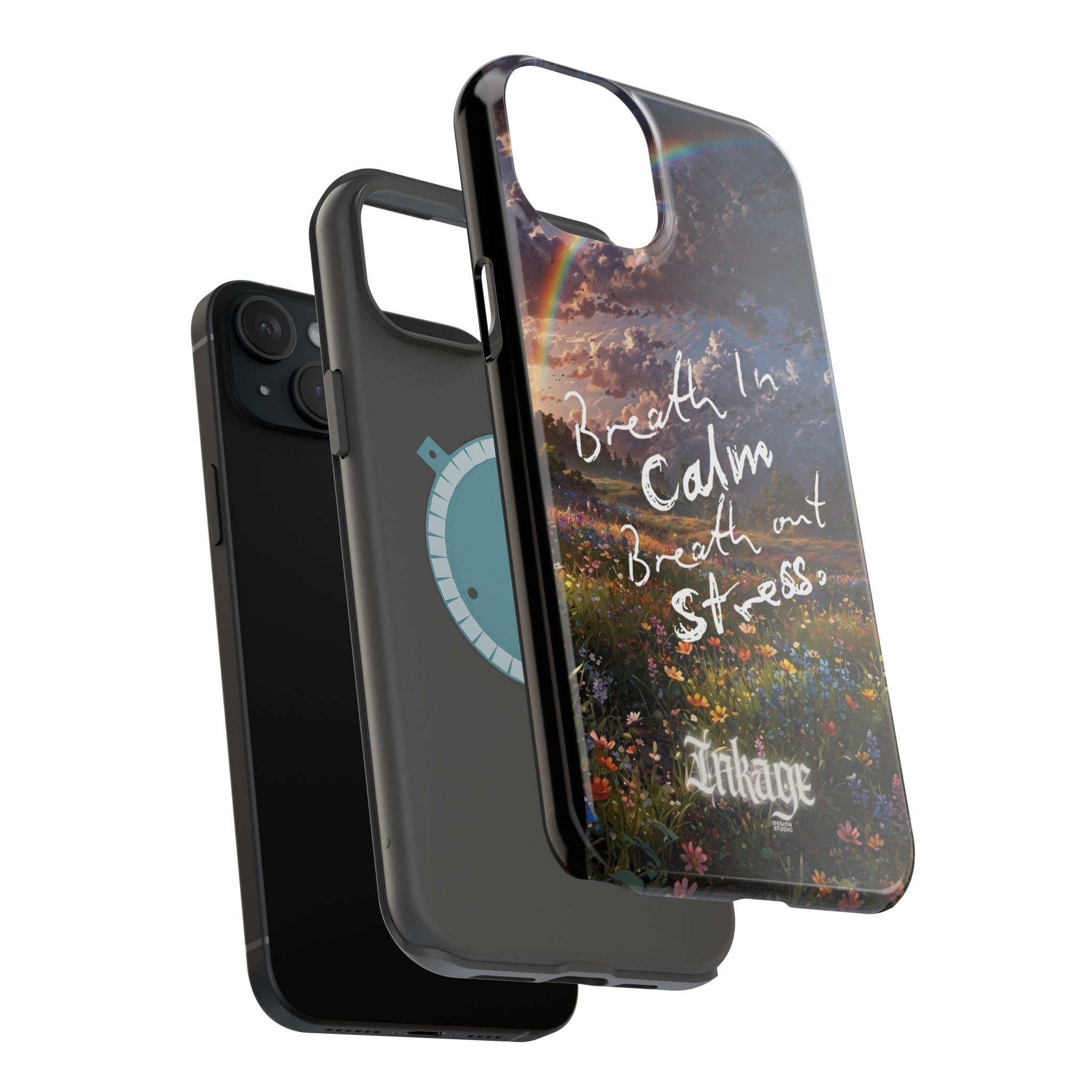 "Breath in Calm Breath out Stress" Magnetic Phone Cases (Quote)
