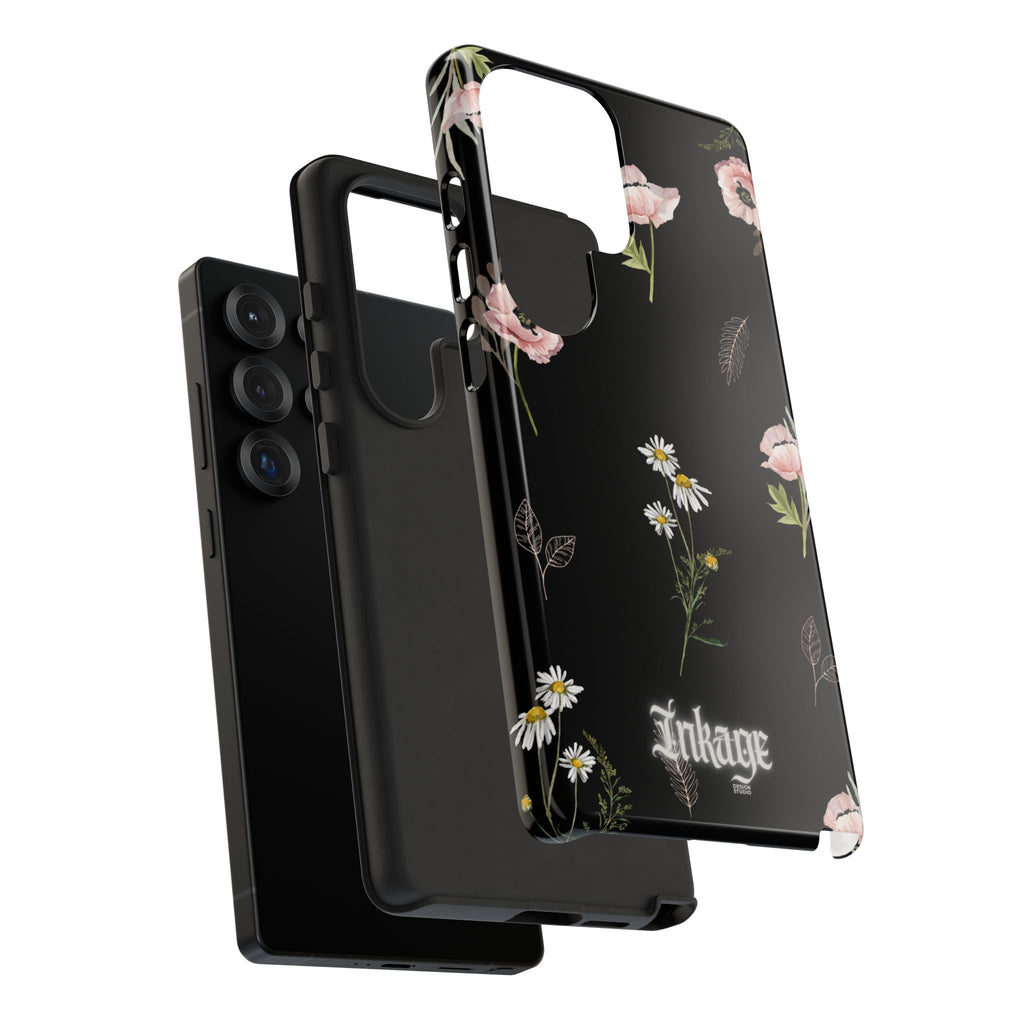 Elegant Black Florals Tough Phone Cases (Minimal)