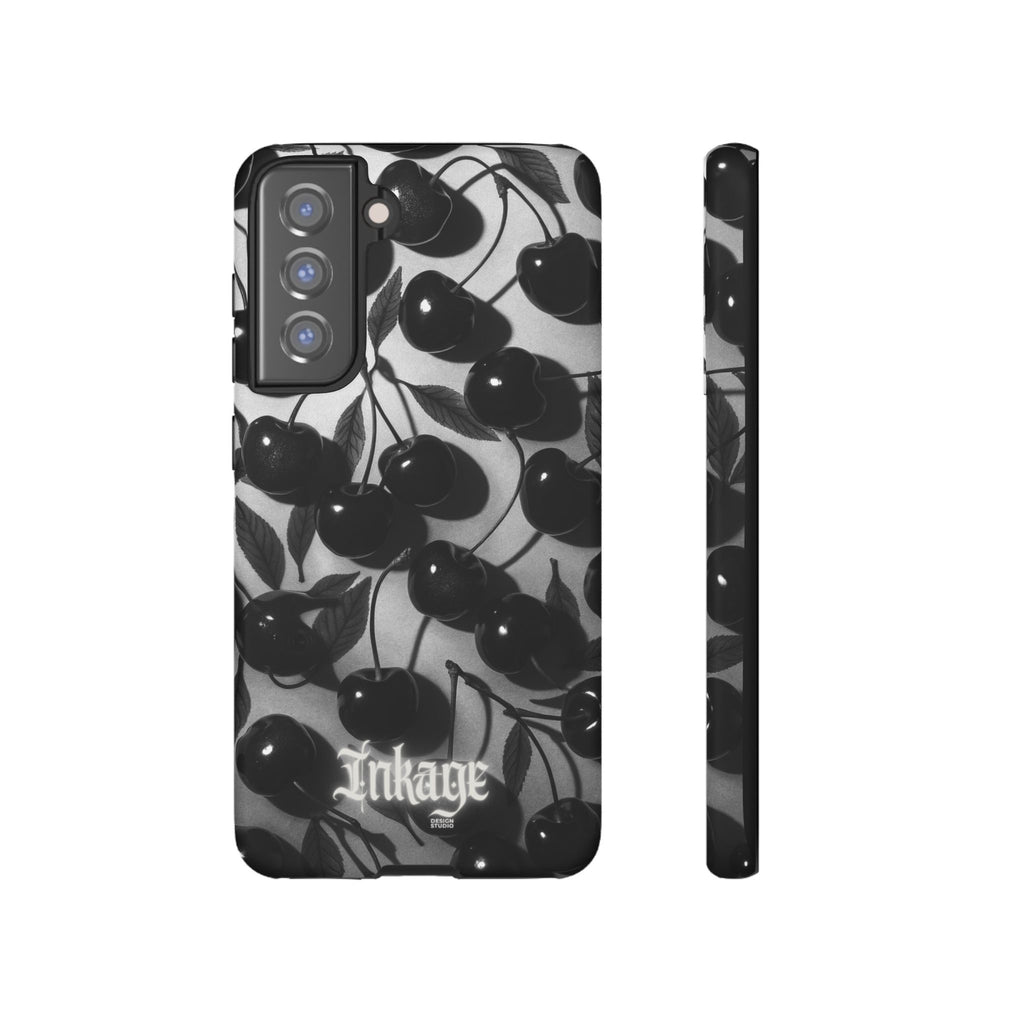 Black Cherry Print Tough Phone Cases (Minimal)