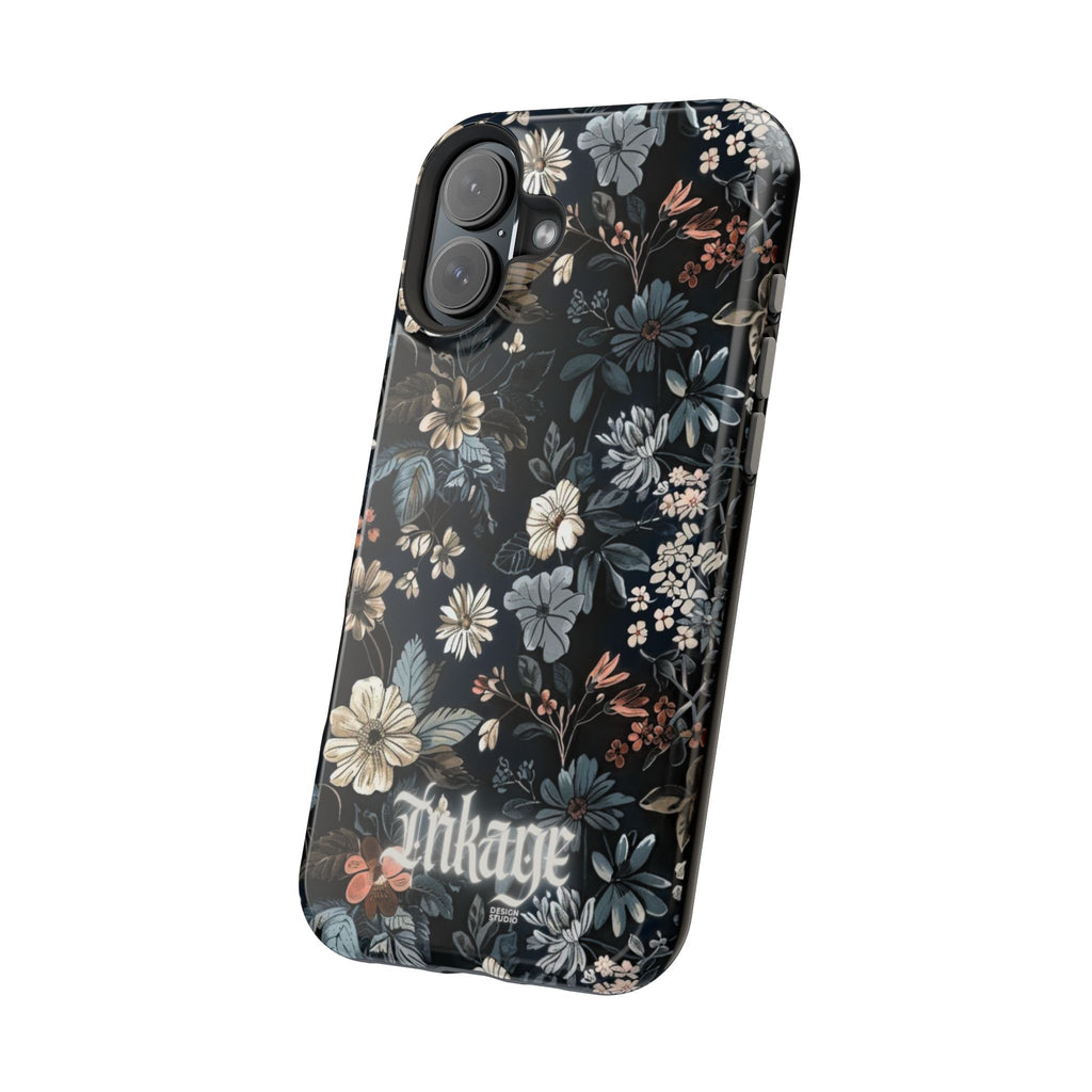 Black Florals Magnetic Phone Cases (Minimal)