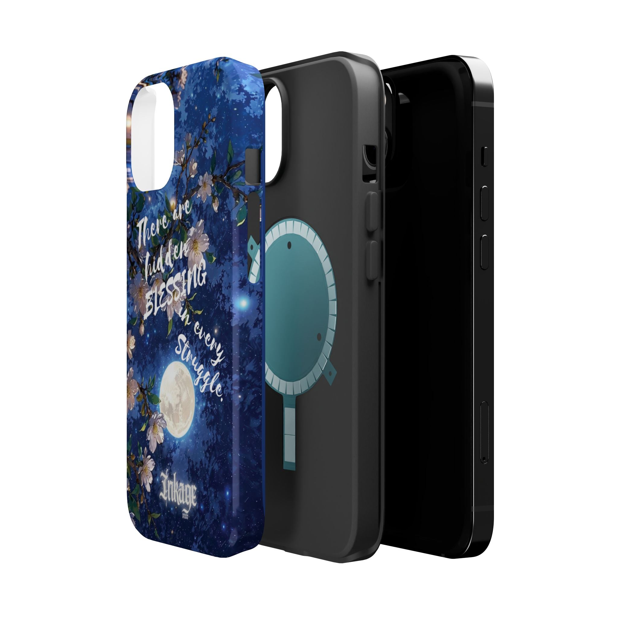 “Moonlit Blessing” Quote Magnetic Phone Cases