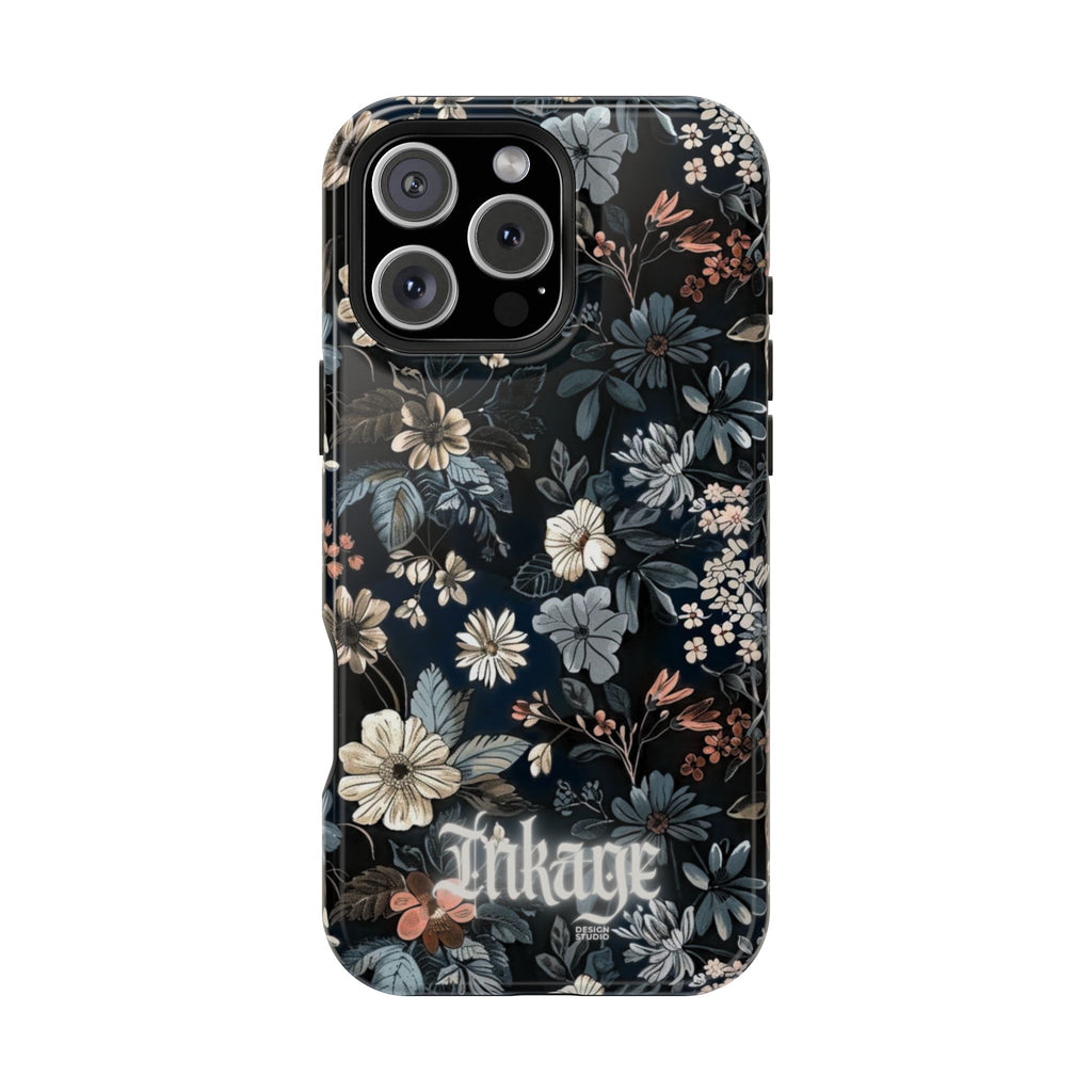 Black Florals Magnetic Phone Cases (Minimal)