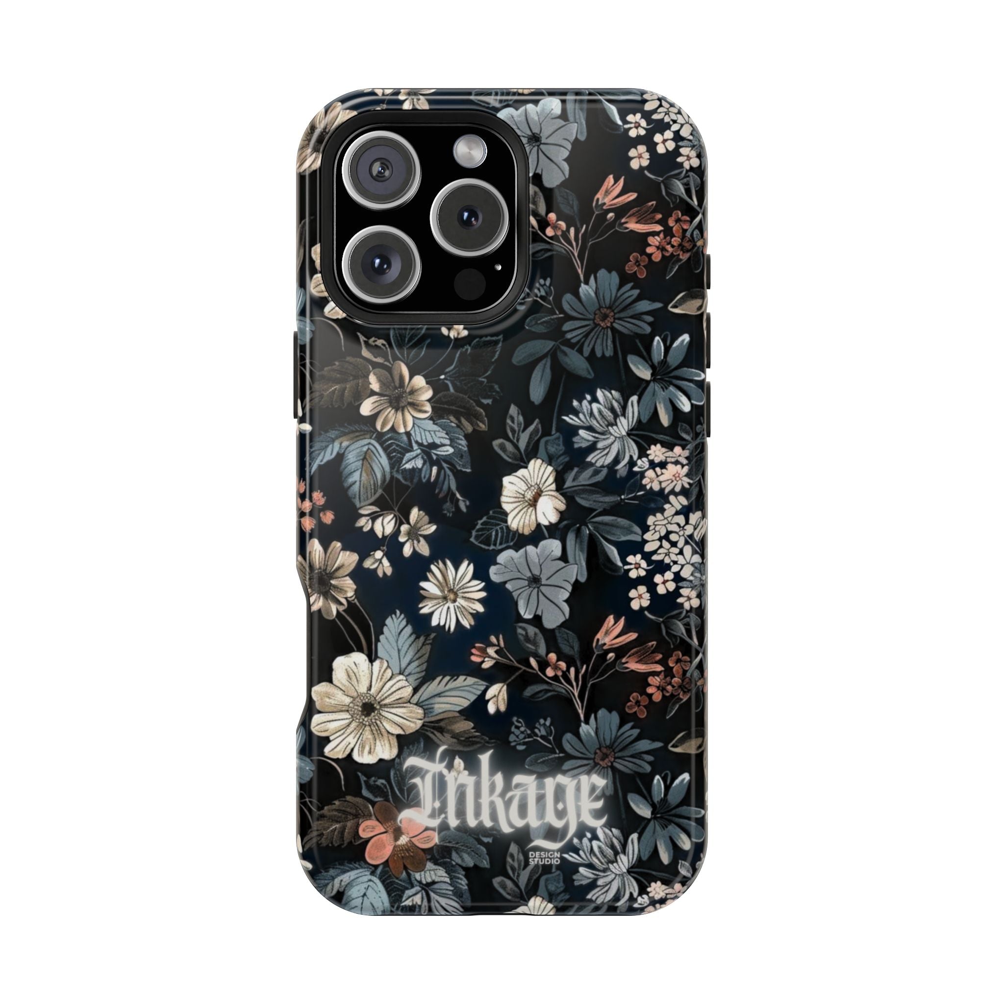 Black Florals Magnetic Phone Cases (Minimal)
