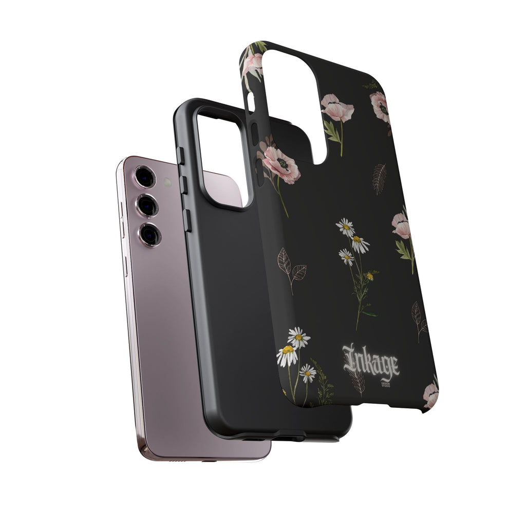 Elegant Black Florals Tough Phone Cases (Minimal)