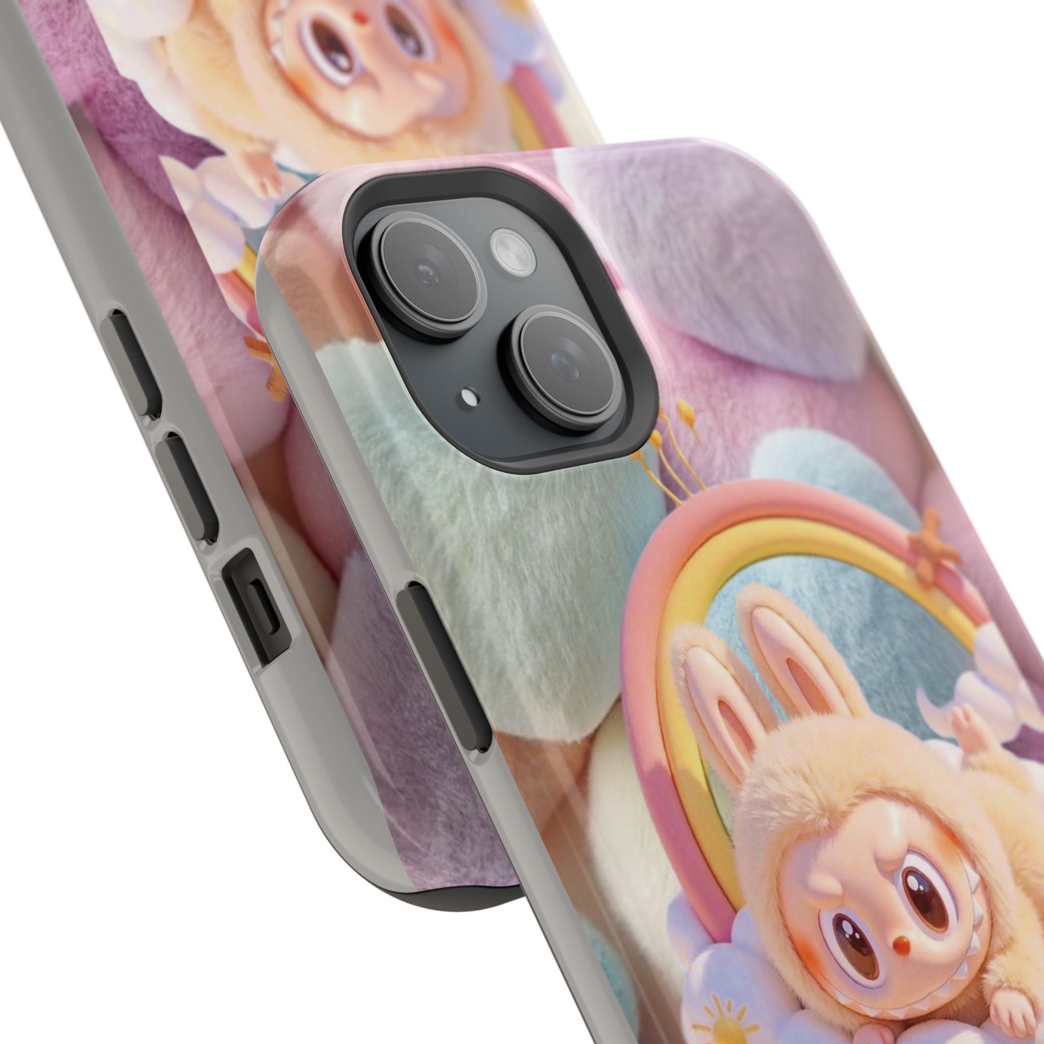 Pastel Rainbow Labubu Magnetic Phone Cases (Animation)