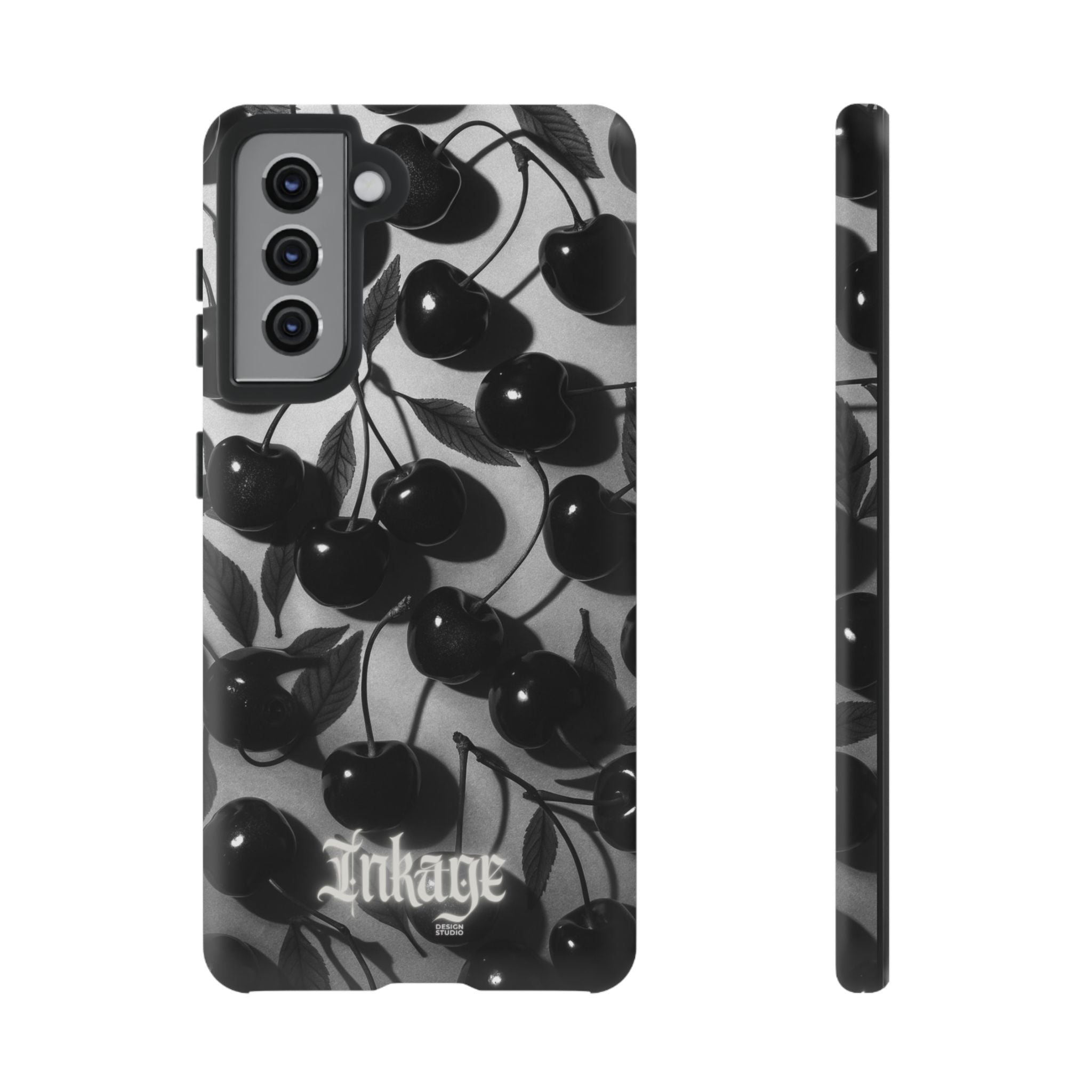 Black Cherry Print Tough Phone Cases (Minimal)