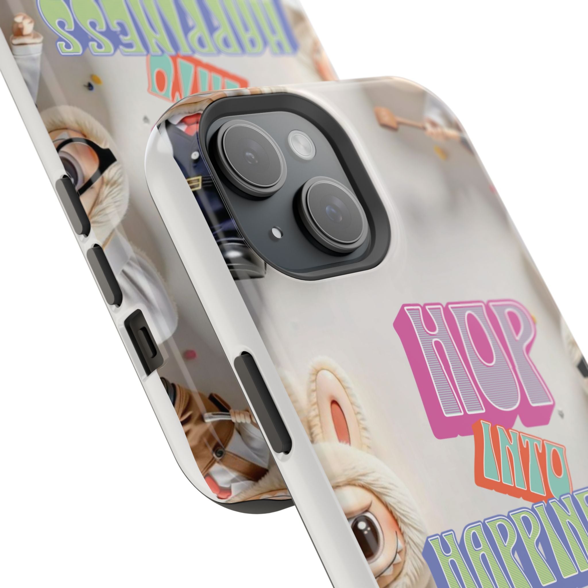 "Hop Into Happiness" Quote Magnetic Phone Case (Animation)
