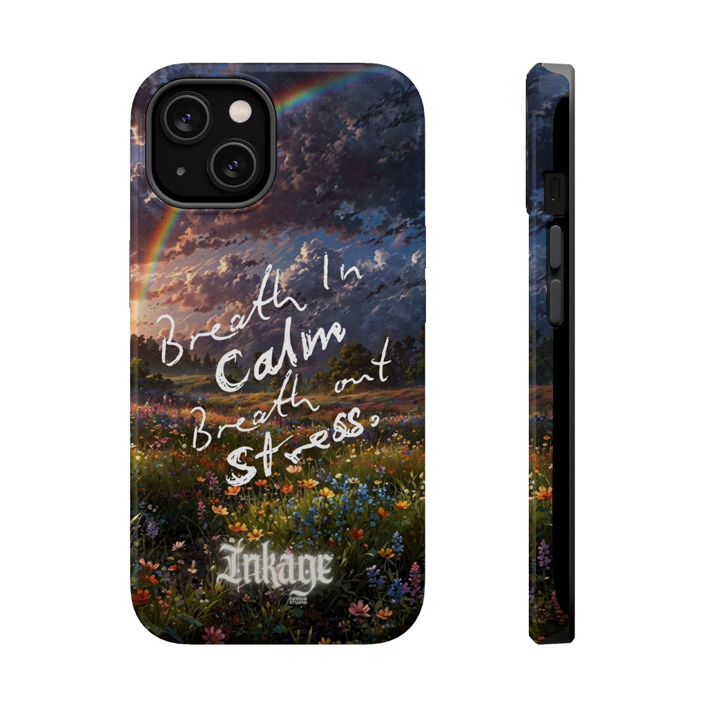 "Breath in Calm Breath out Stress" Magnetic Phone Cases (Quote)