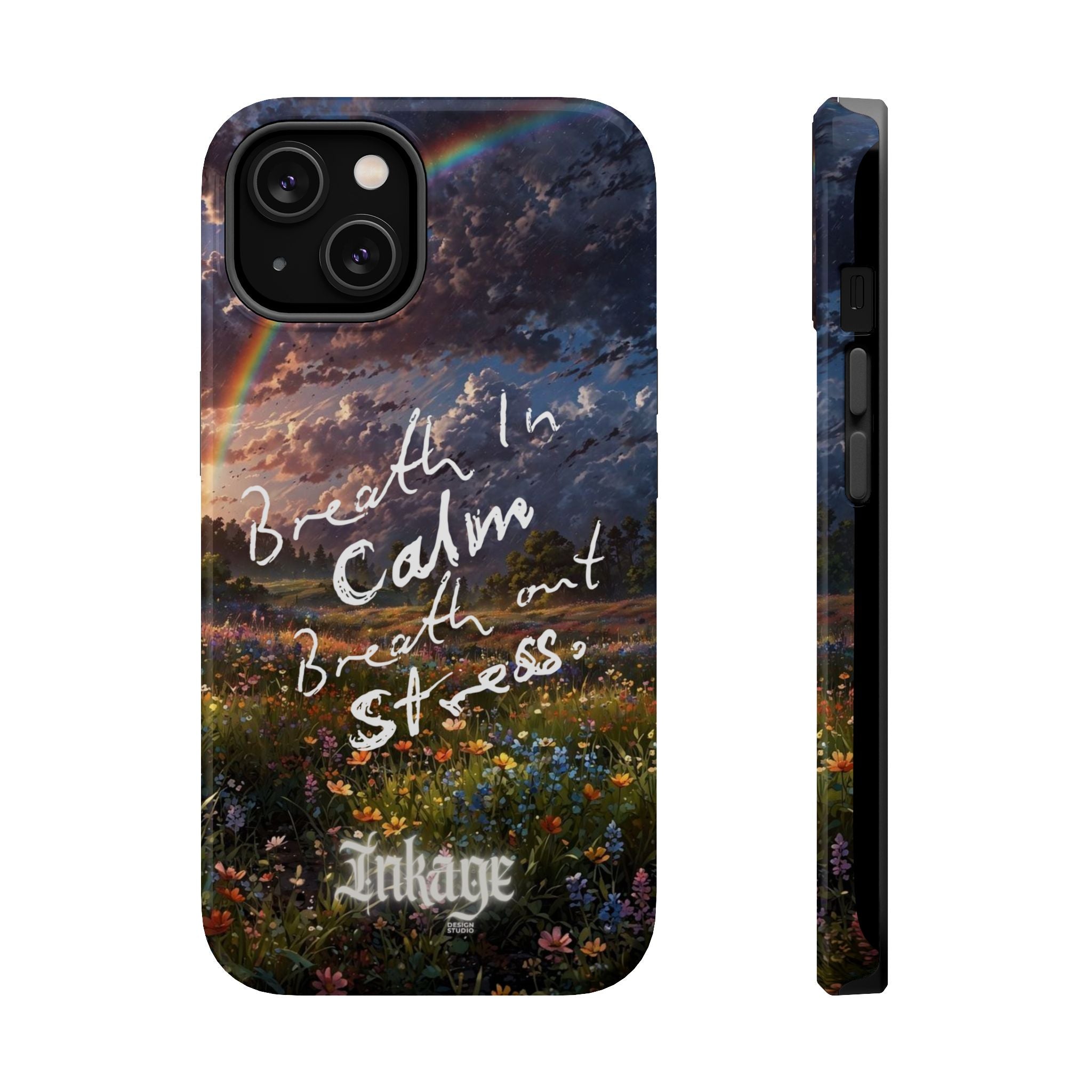 "Breath in Calm Breath out Stress" Magnetic Phone Cases (Quote)