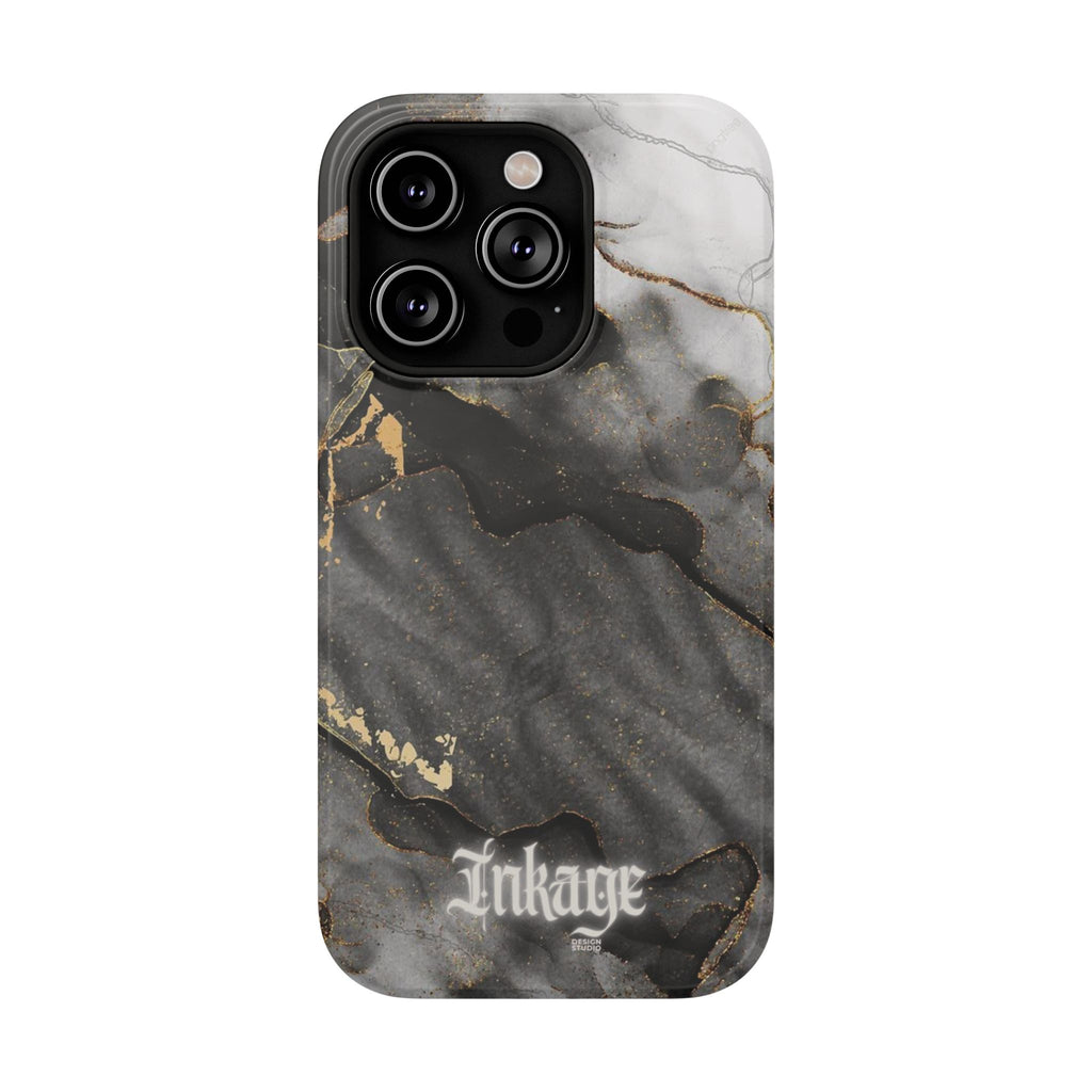 White Noir Marble Gold Foil Magnetic Phone Cases