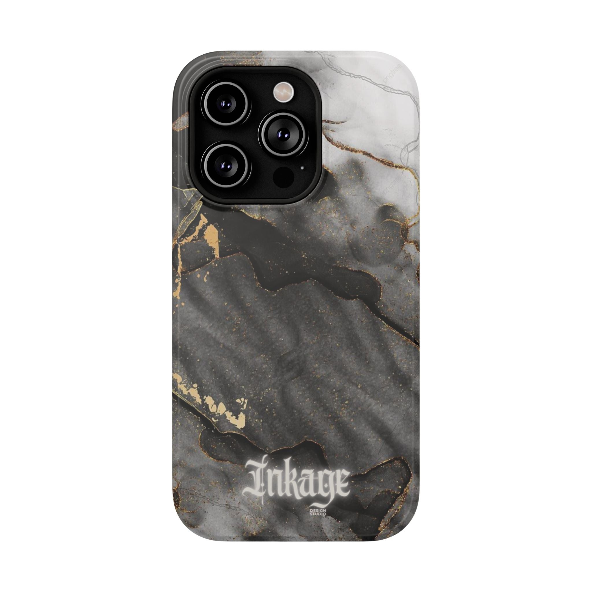 White Noir Marble Gold Foil Magnetic Phone Cases