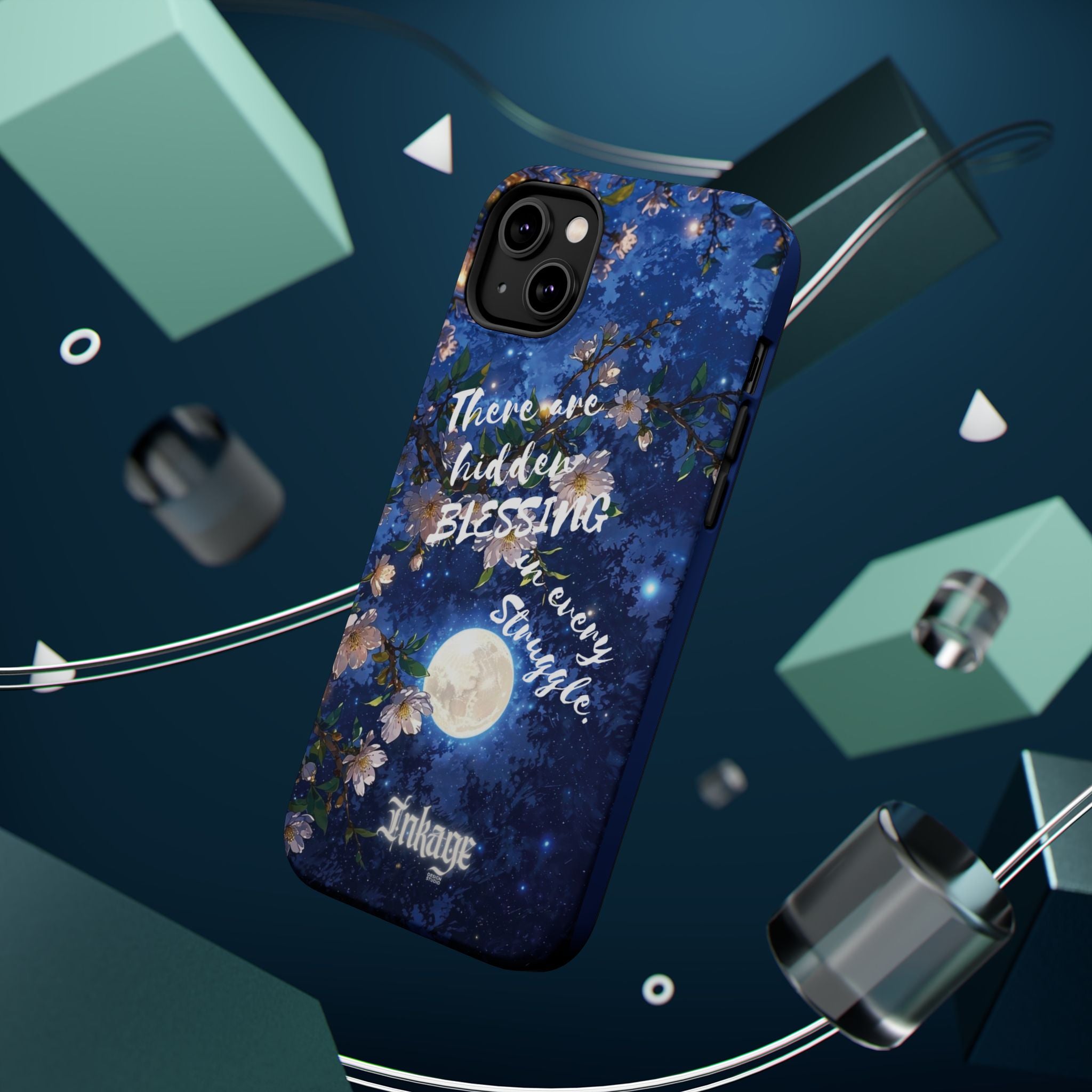 “Moonlit Blessing” Magnetic Phone Cases (Quote)