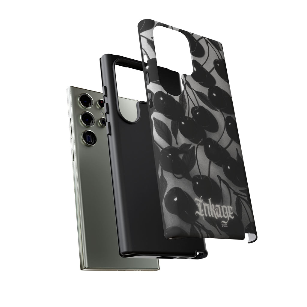 Black Cherry Print Tough Phone Cases (Minimal)