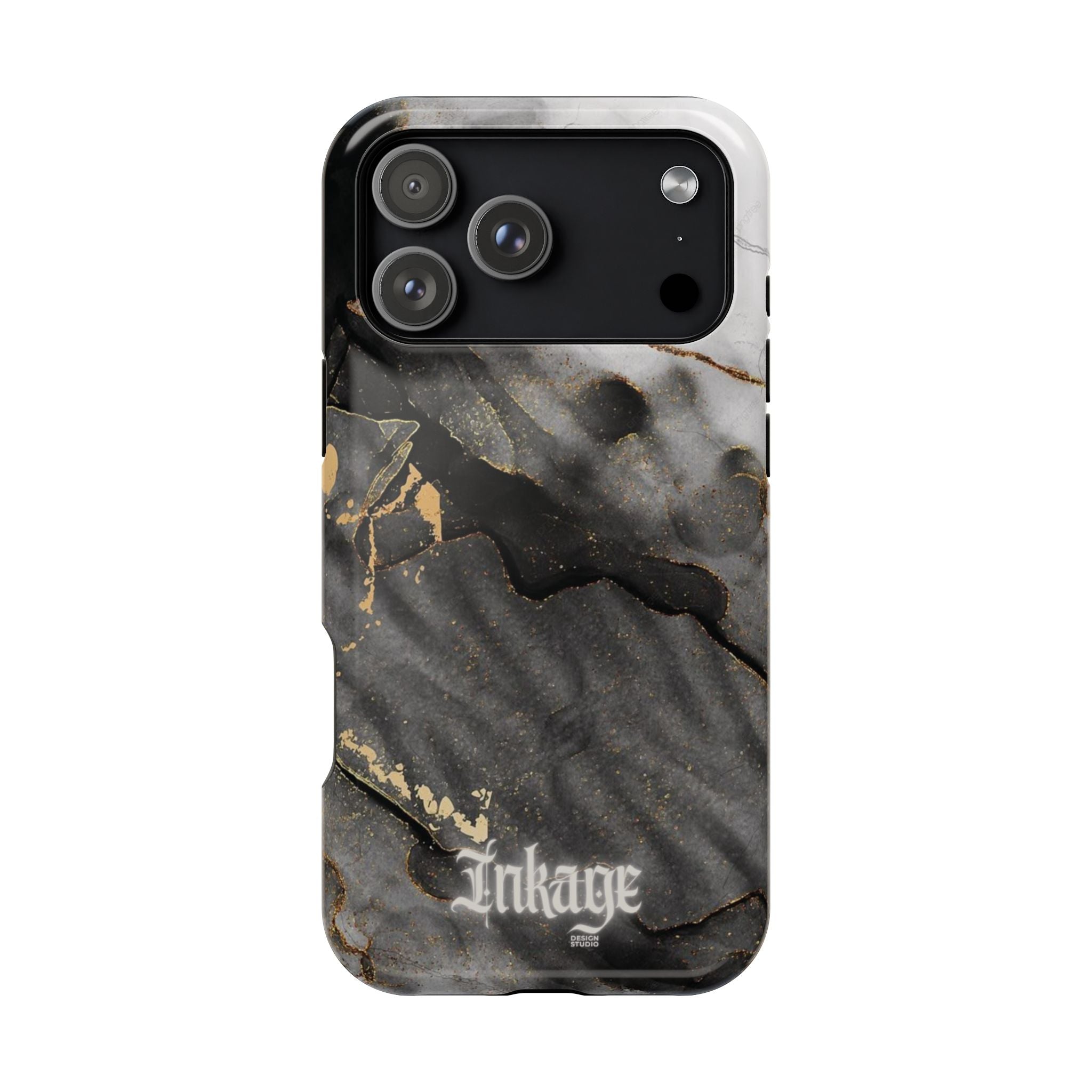 White Noir Marble Gold Foil Magnetic Phone Cases (Minimal)