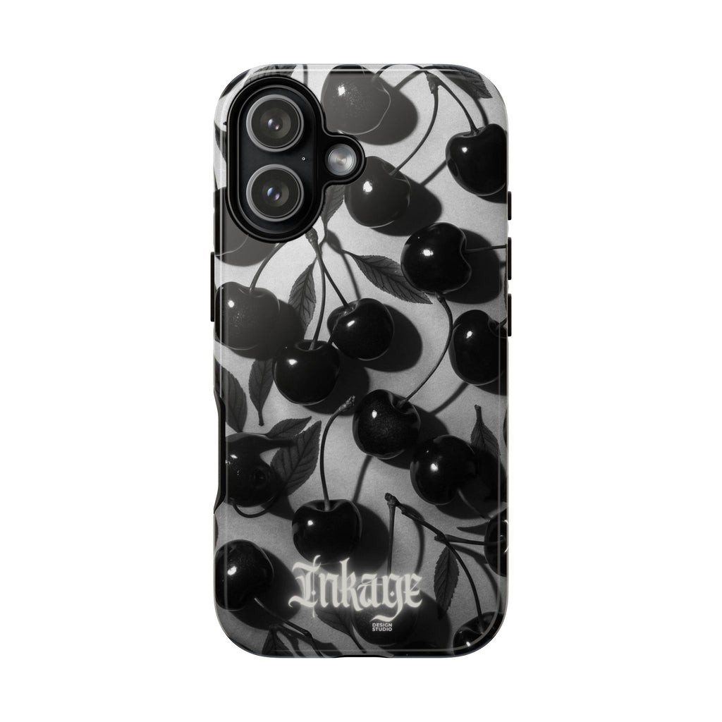 Black Cherry Print Tough Phone Cases (Minimal)