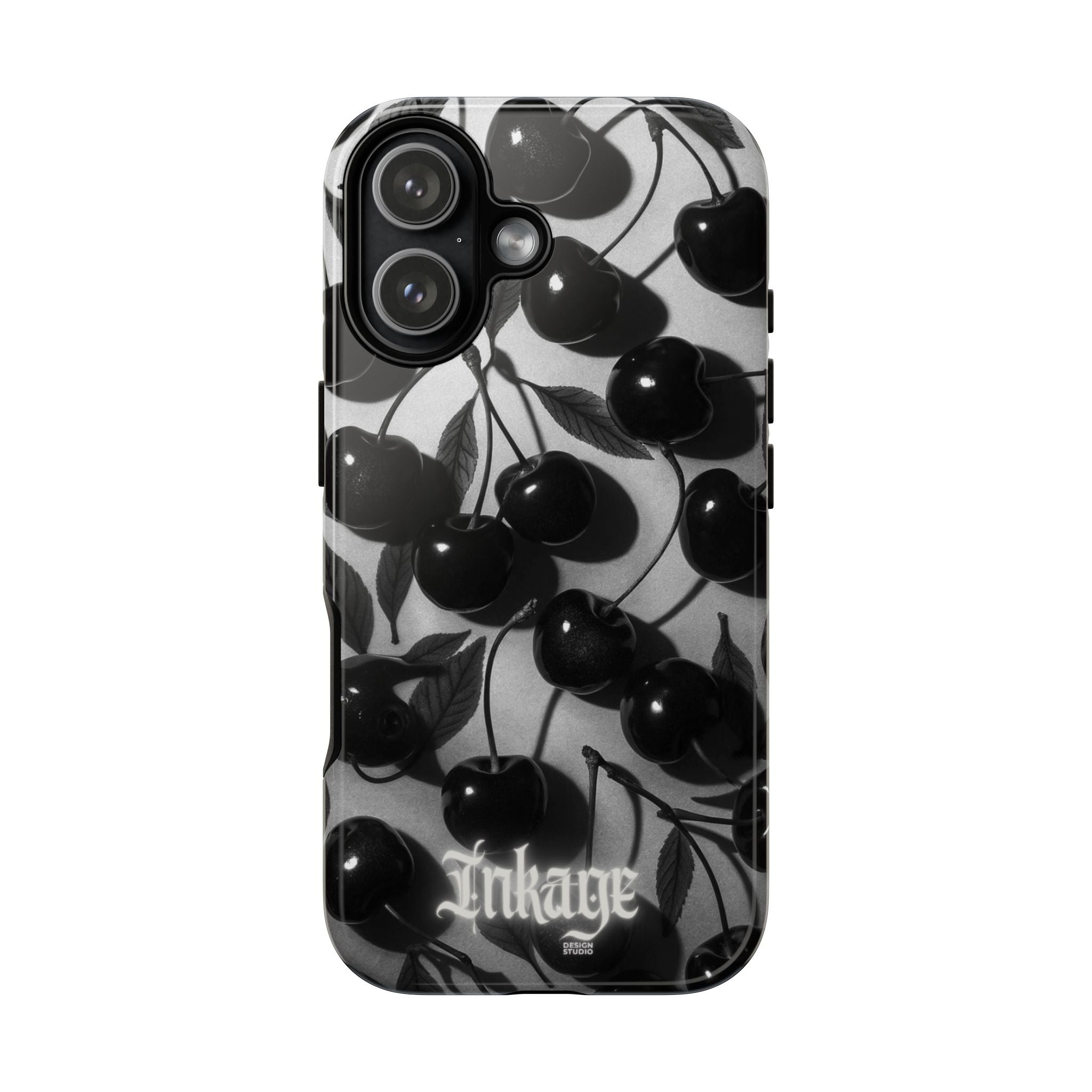 Black Cherry Print Tough Phone Cases (Minimal)