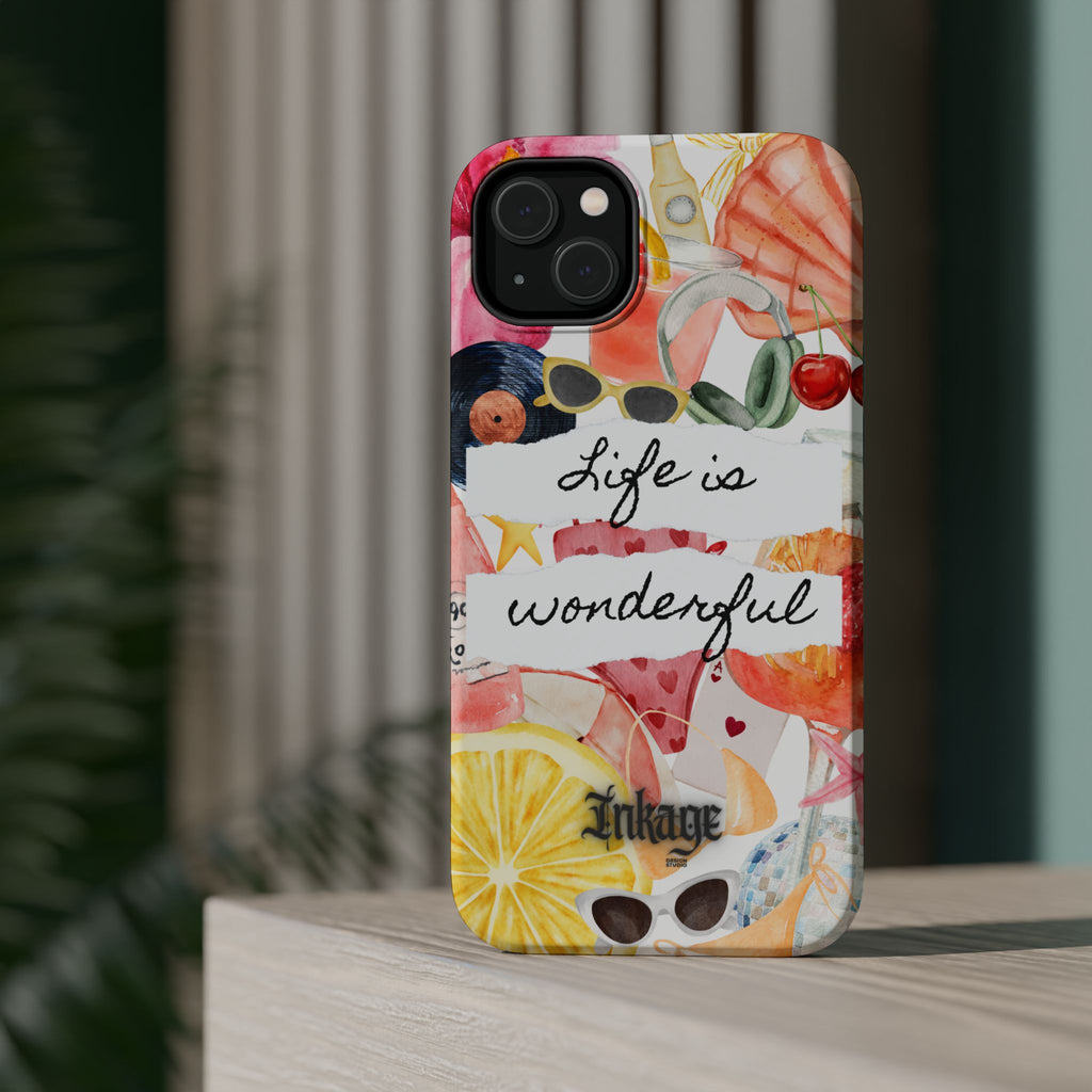 "Life is Wonderful" Quote Magnetic Phone Cases