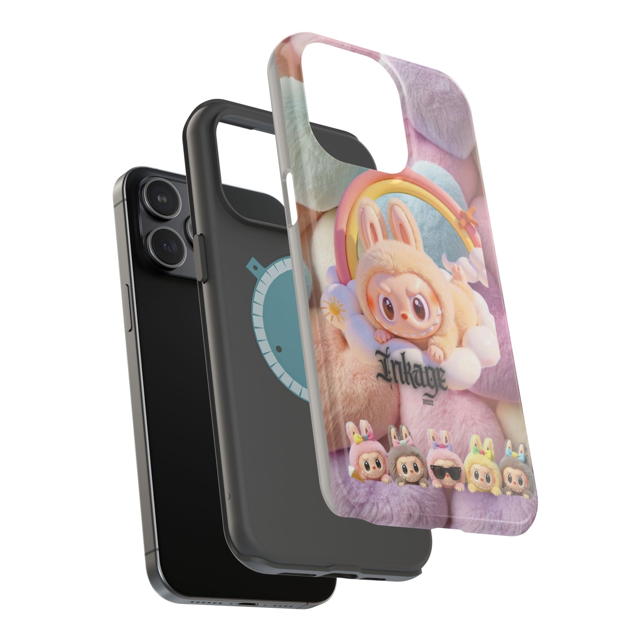 Pastel Rainbow Labubu Magnetic Phone Cases (Animation)