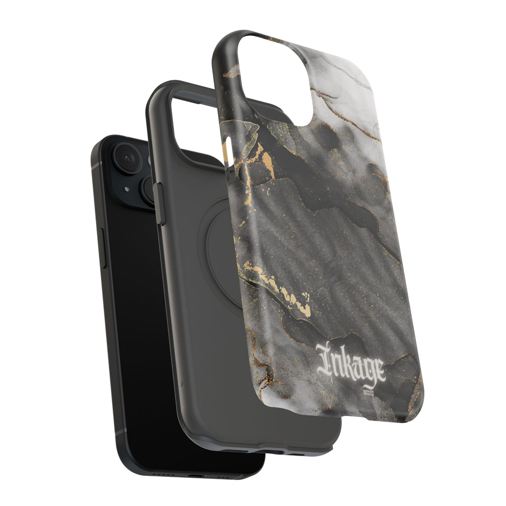 White Noir Marble Gold Foil Magnetic Phone Cases