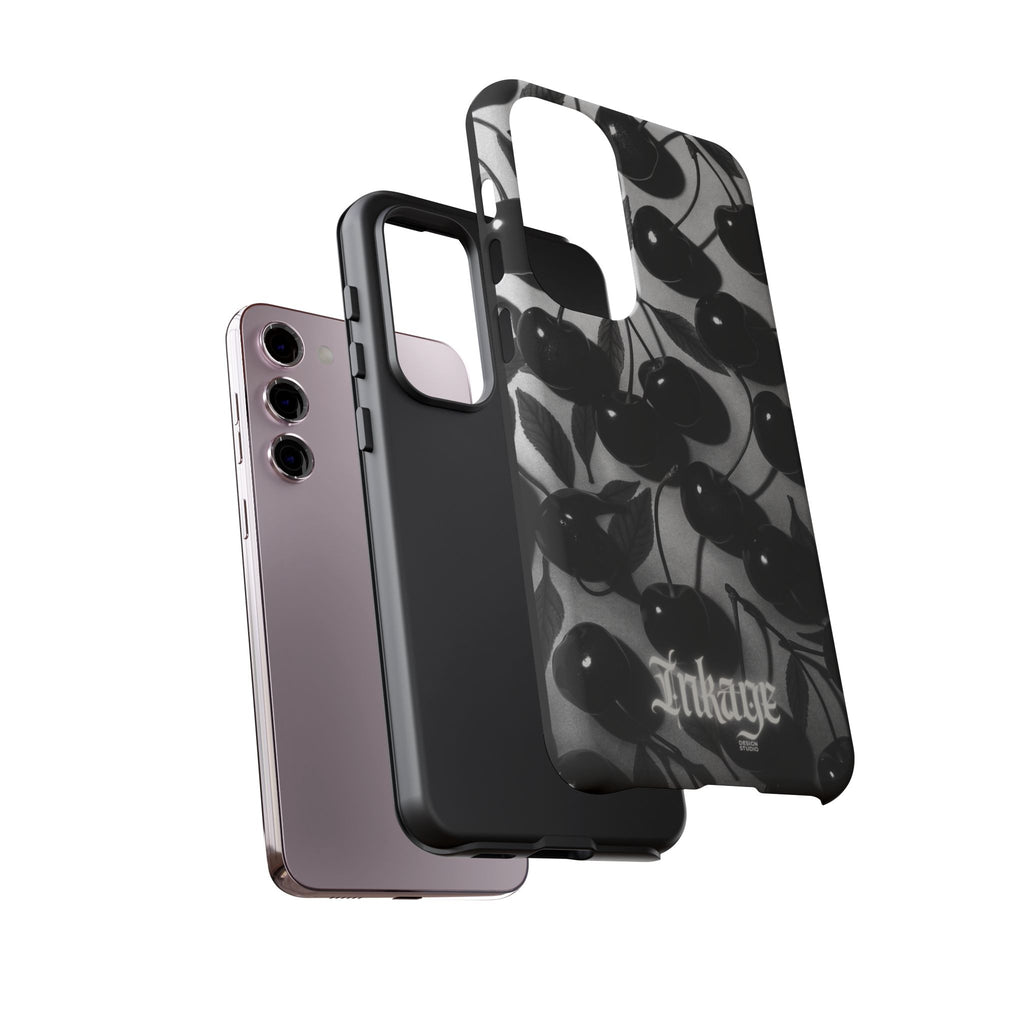 Black Cherry Print Tough Phone Cases (Minimal)