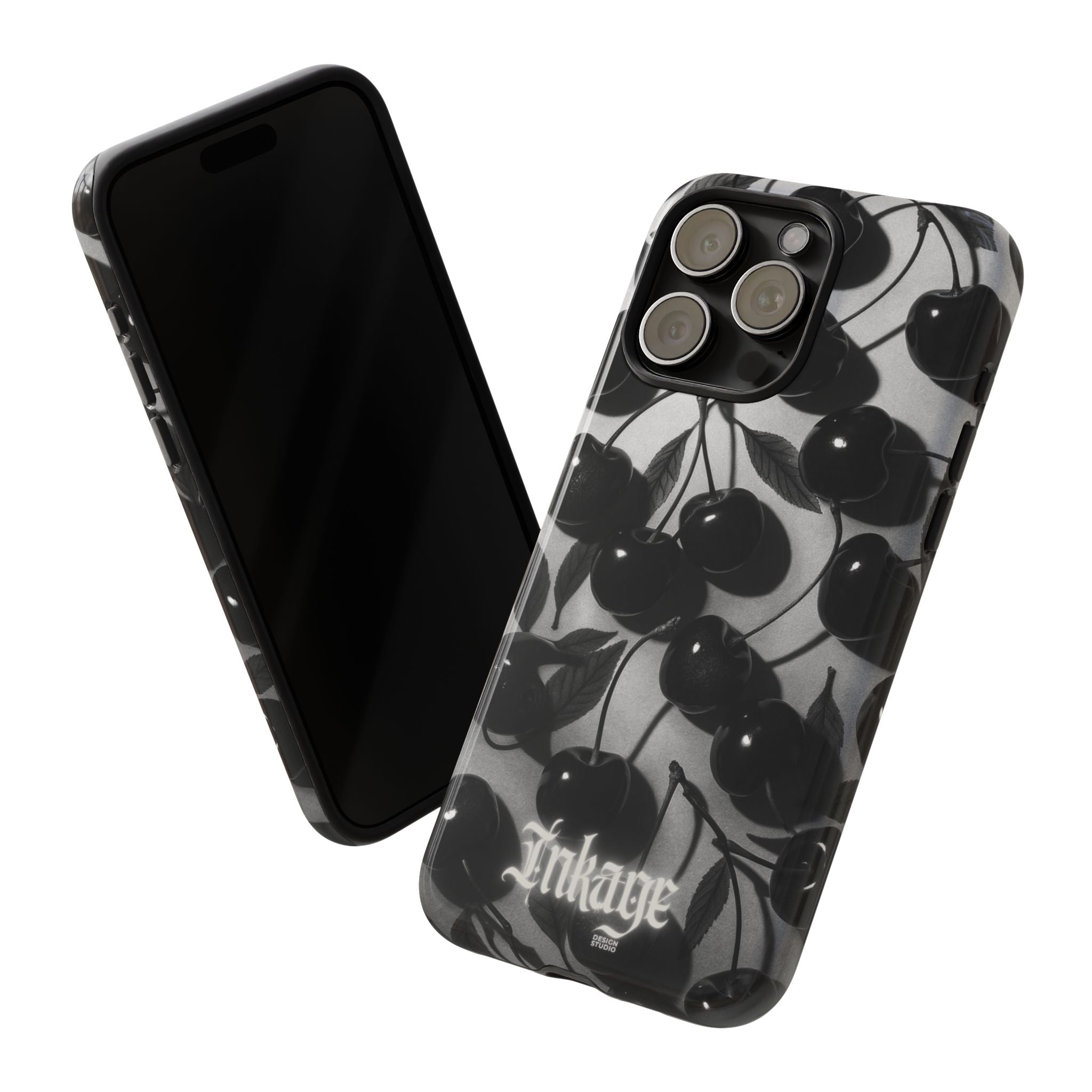 Black Cherry Print Tough Phone Cases (Minimal)