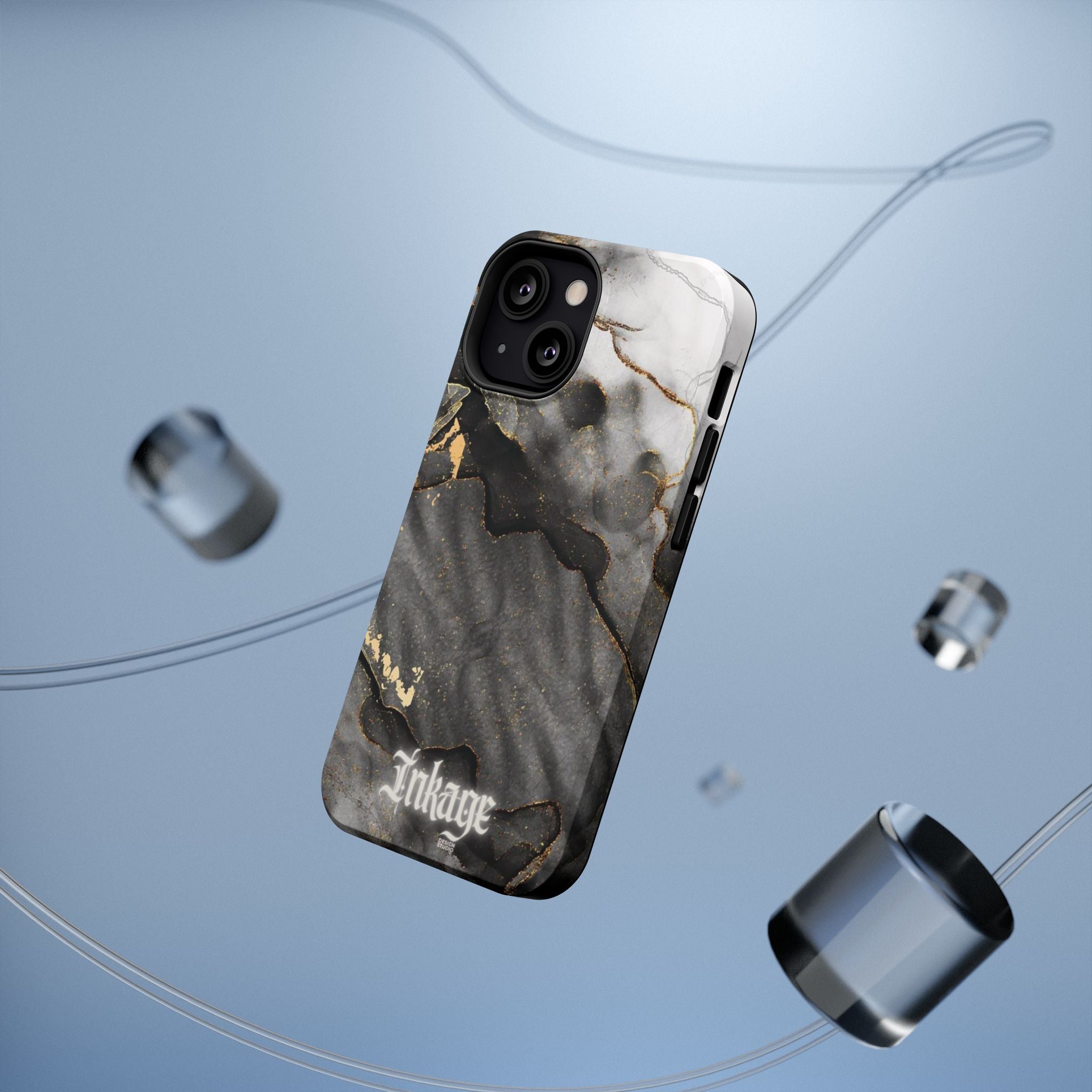 White Noir Marble Gold Foil Magnetic Phone Cases