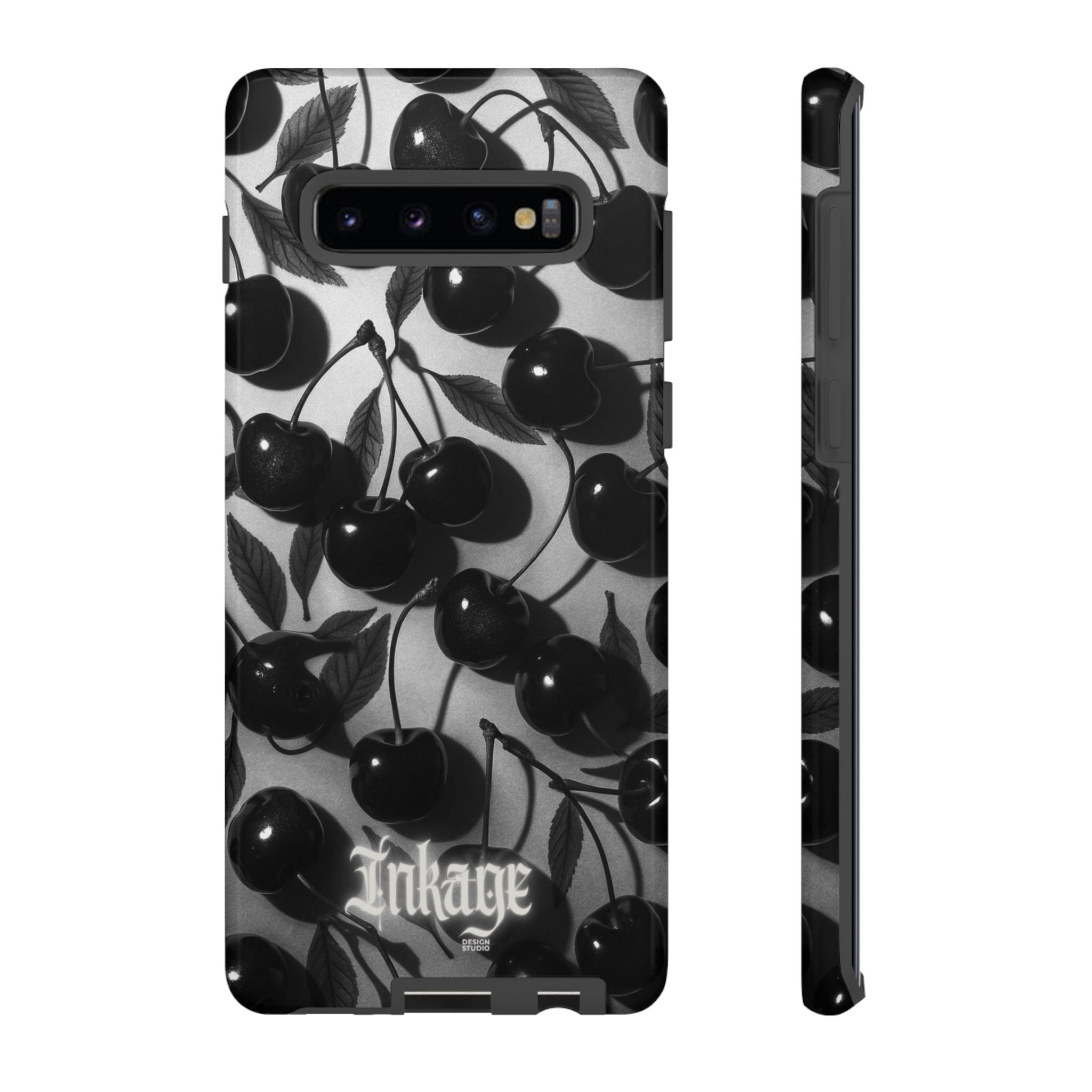Black Cherry Print Tough Phone Cases (Minimal)