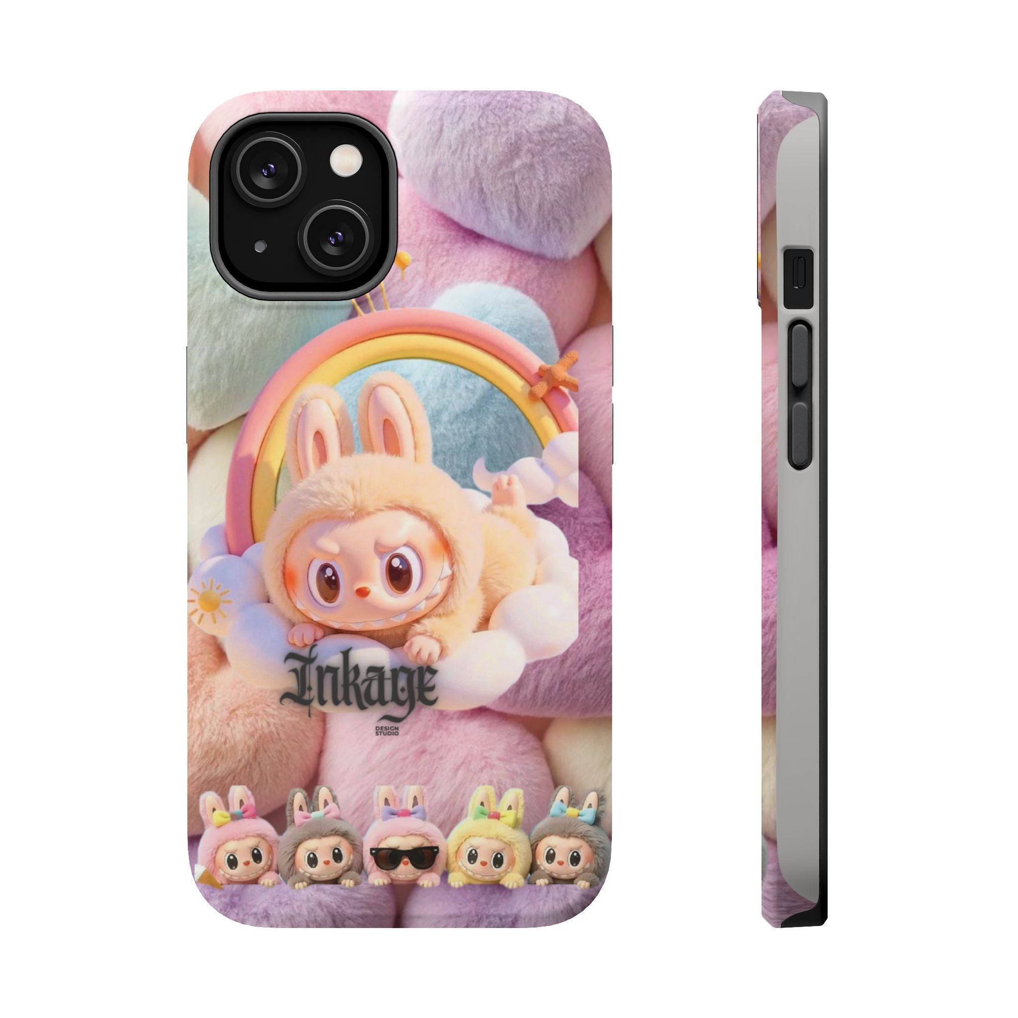 Pastel Rainbow Labubu Magnetic Phone Cases (Animation)