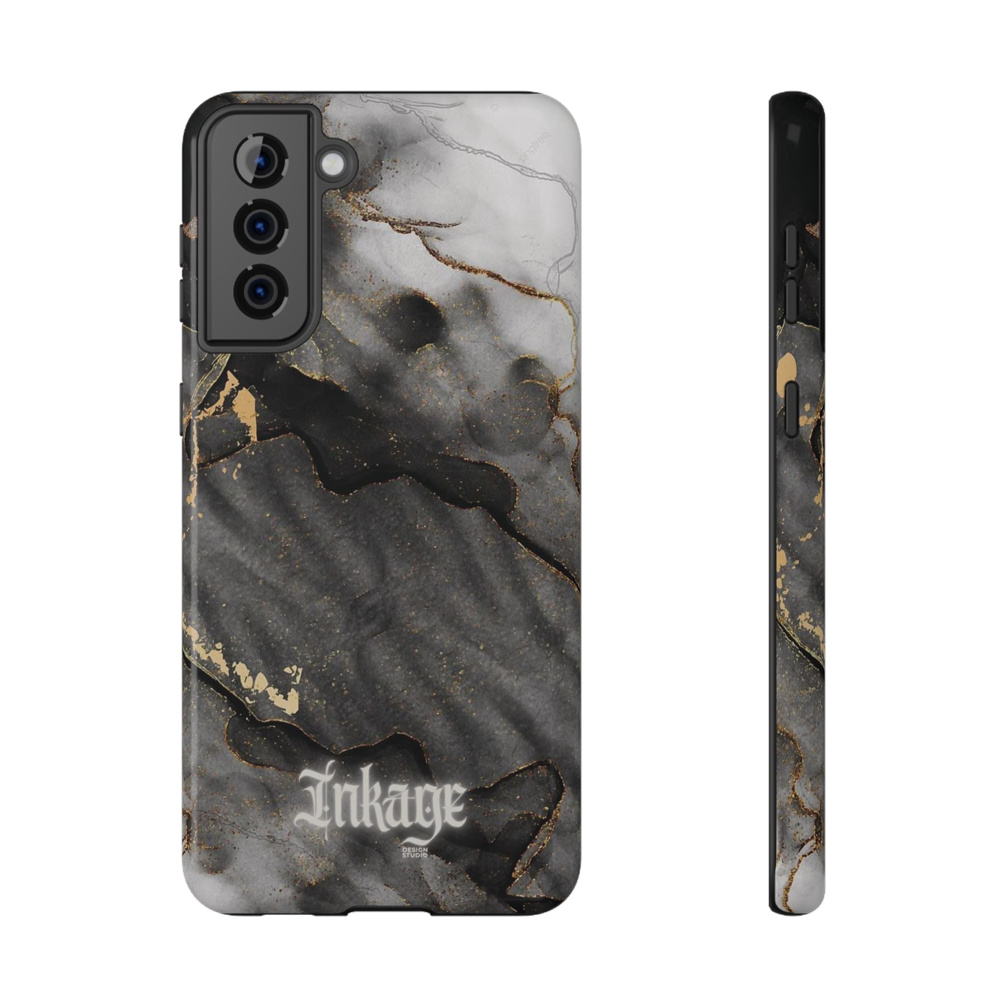 White Noir Marble Gold Foil Magnetic Phone Cases