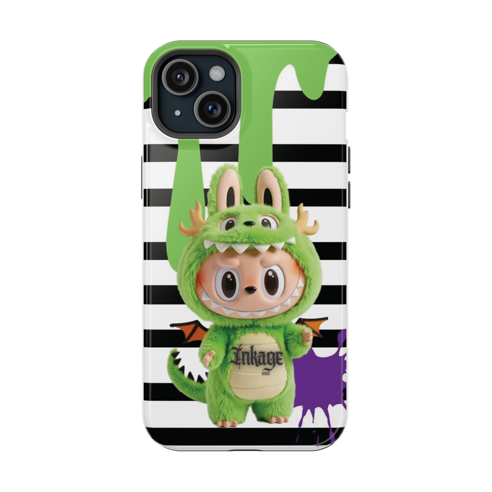 Greenie Labubu Spooky Magnetic Phone Case (Animation)