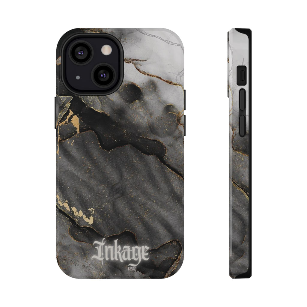 White Noir Marble Gold Foil Magnetic Phone Cases