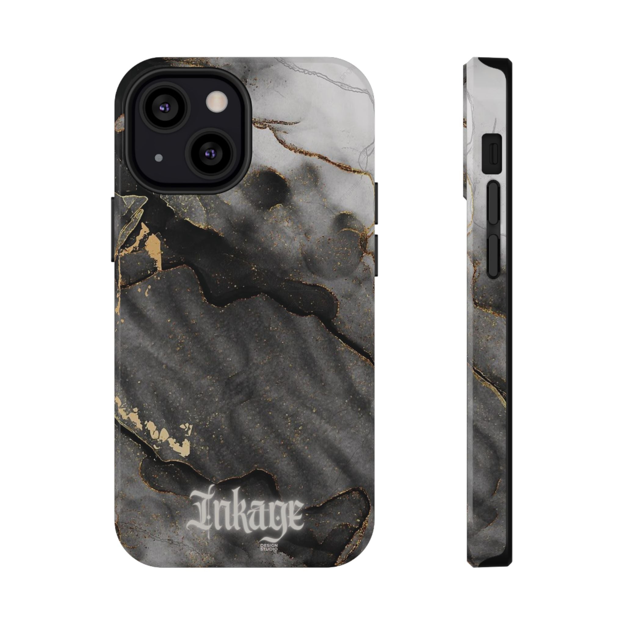 White Noir Marble Gold Foil Magnetic Phone Cases